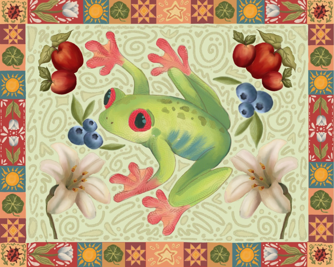Tree Frog Folk Art