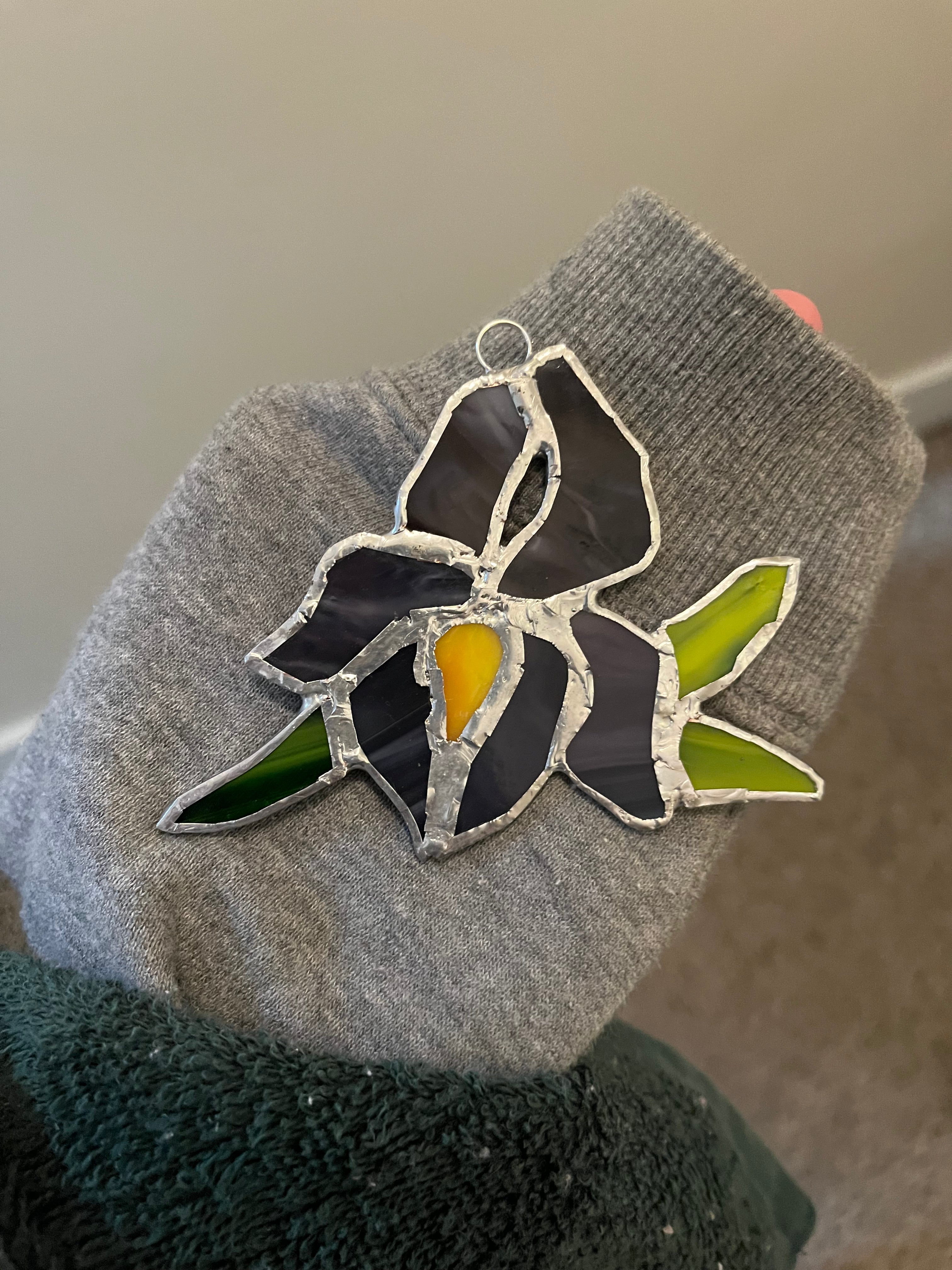 Small Iris Flower Stained Glass