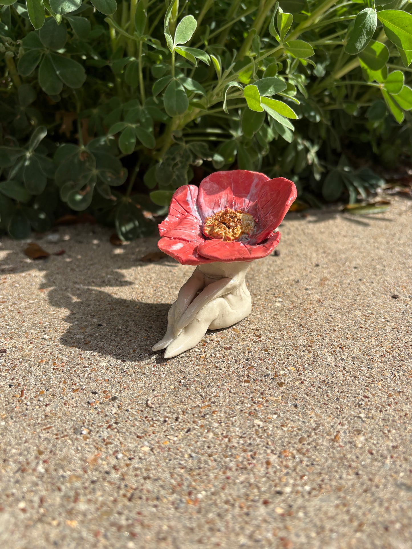 Ceramic Flower Lady - mini statue