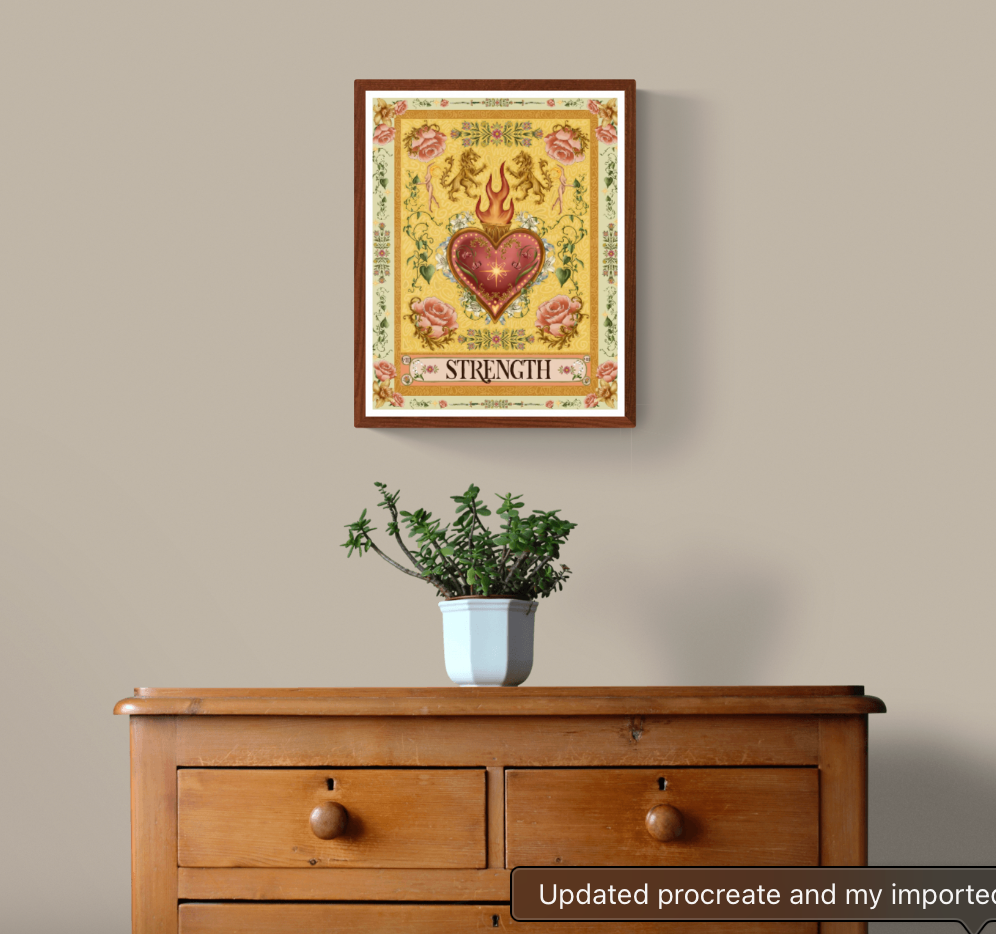 The Strength Card Fine Art Print - The Tarot Card Collection
