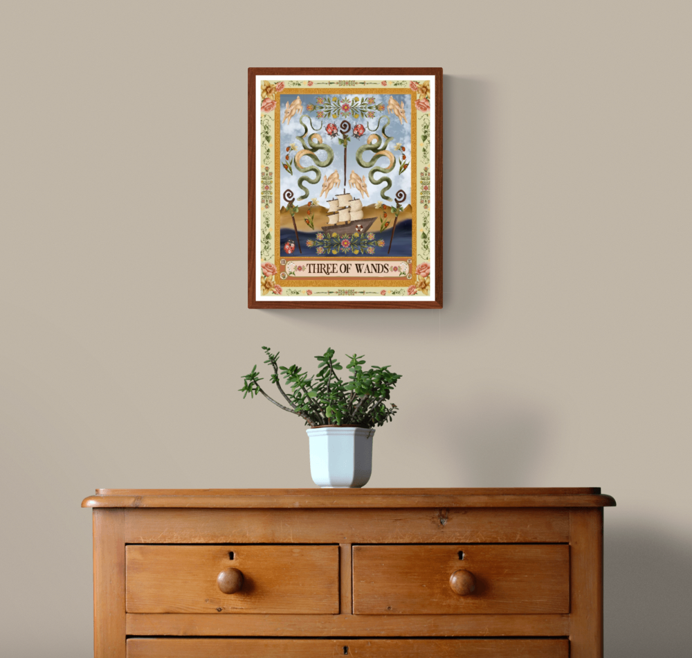The Three of Wands Fine Art Print - The Tarot Card Collection