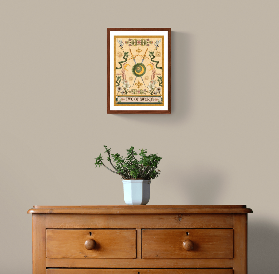 The Two of Swords Fine Art Print - The Tarot Card Collection