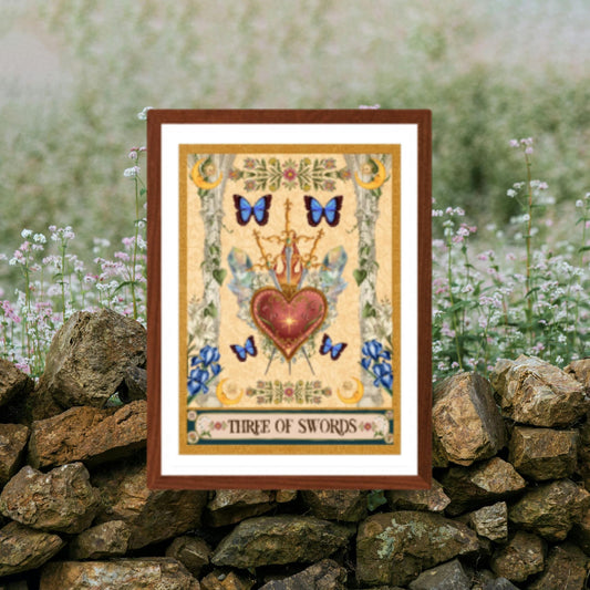 The Three of Swords Fine Art Print - The Tarot Card Collection