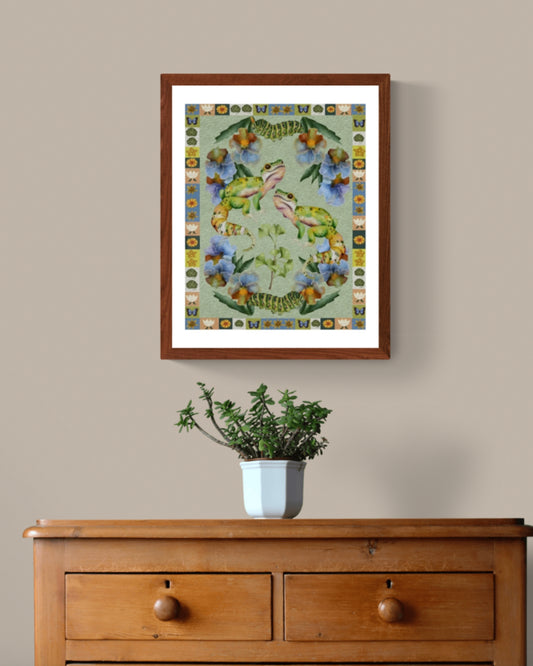 The Folk Art Geckos Fine Art Print