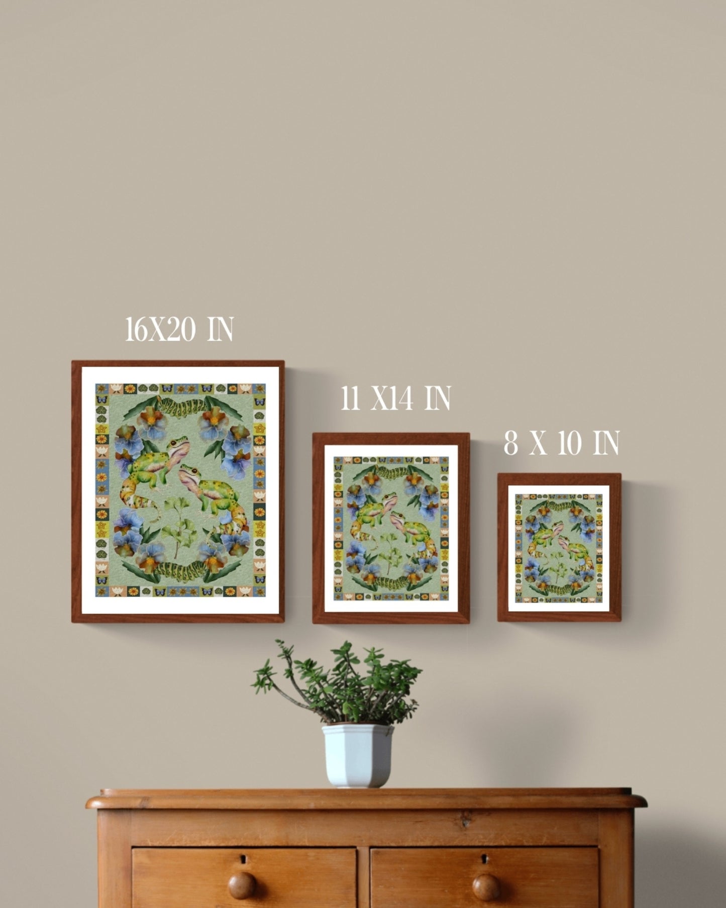 The Folk Art Geckos Fine Art Print