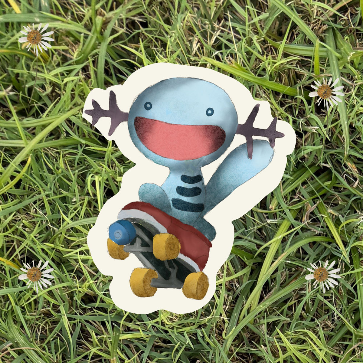 3" Folk Art Wooper Poke Vinyl Sticker - The Poke Collection