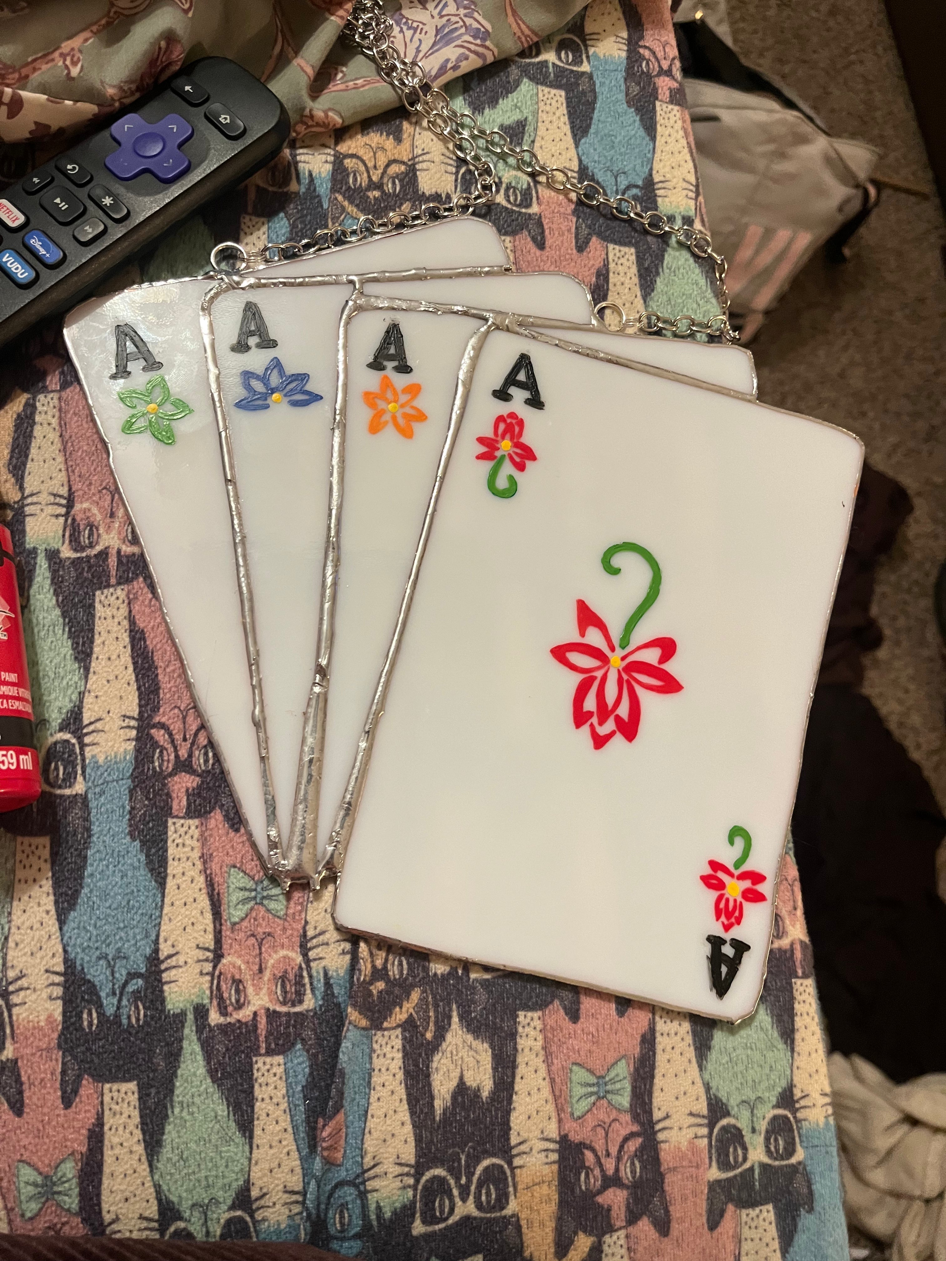 Playing Cards Stained Glass