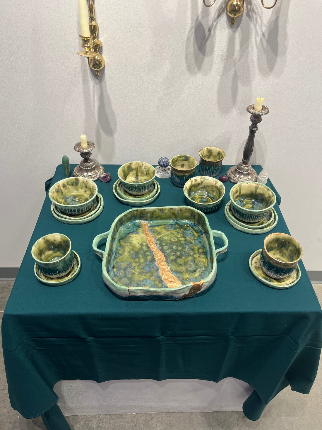 Ceramic Mossy Kitchen Set