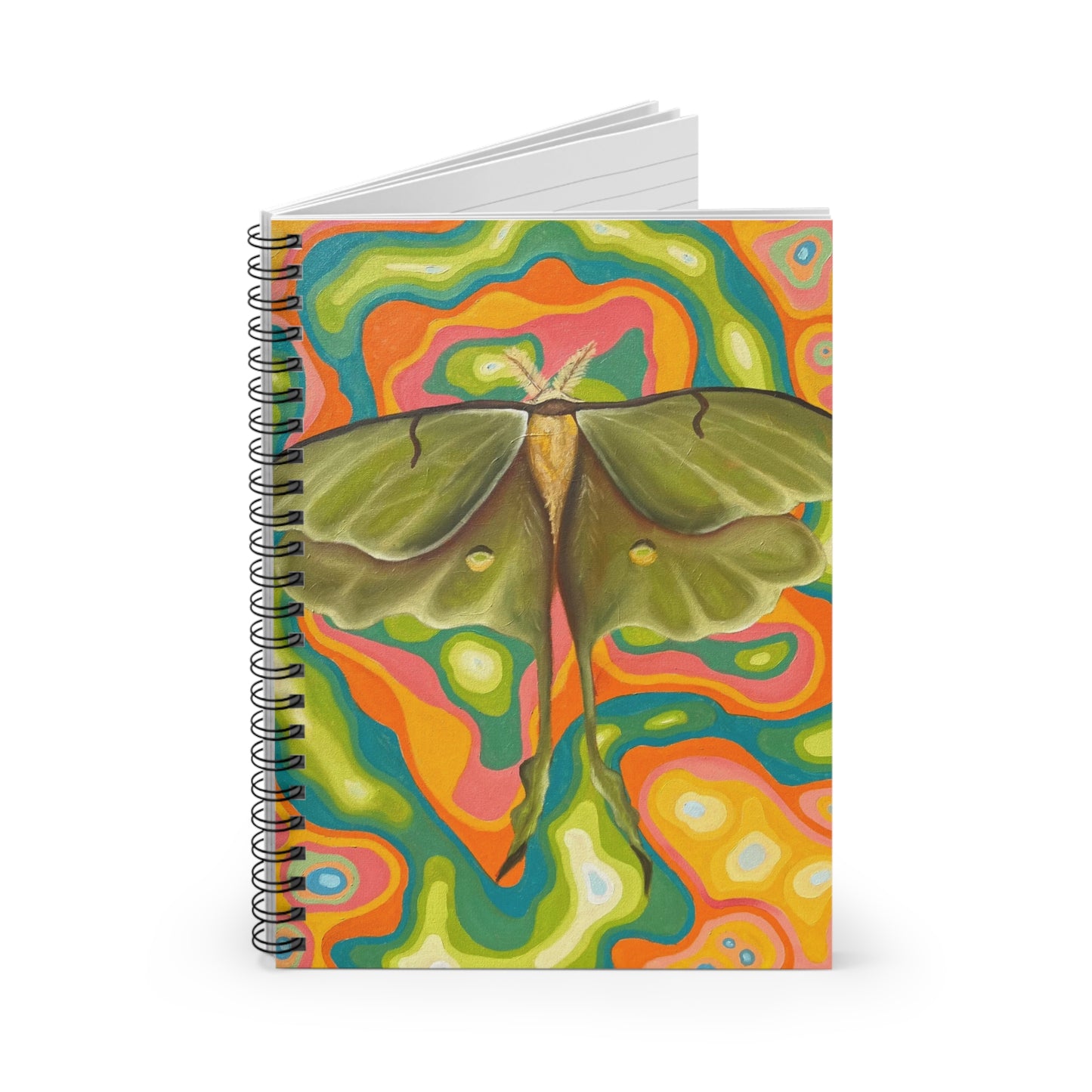 Abstract Lunar MothSpiral Notebook