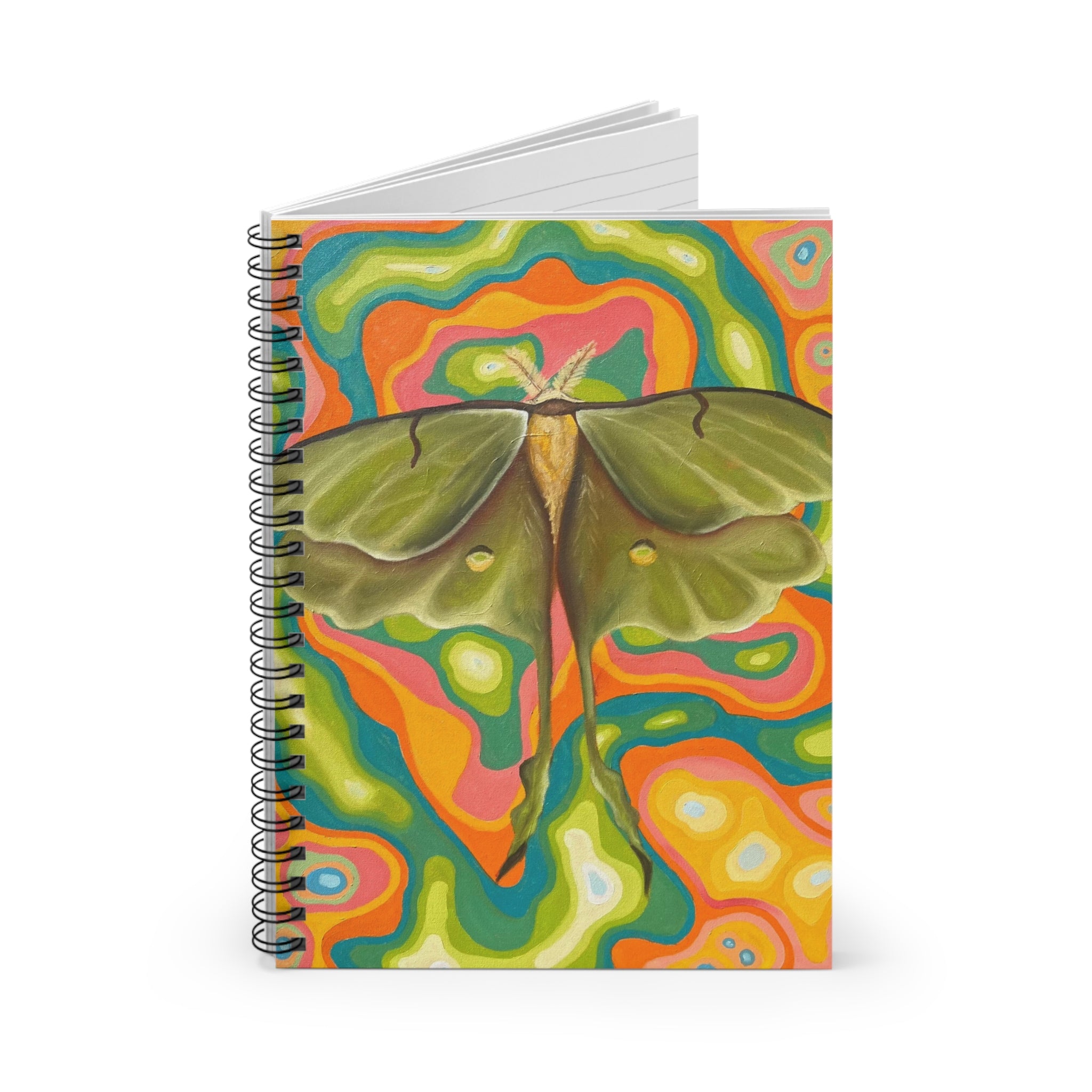 Abstract Lunar MothSpiral Notebook