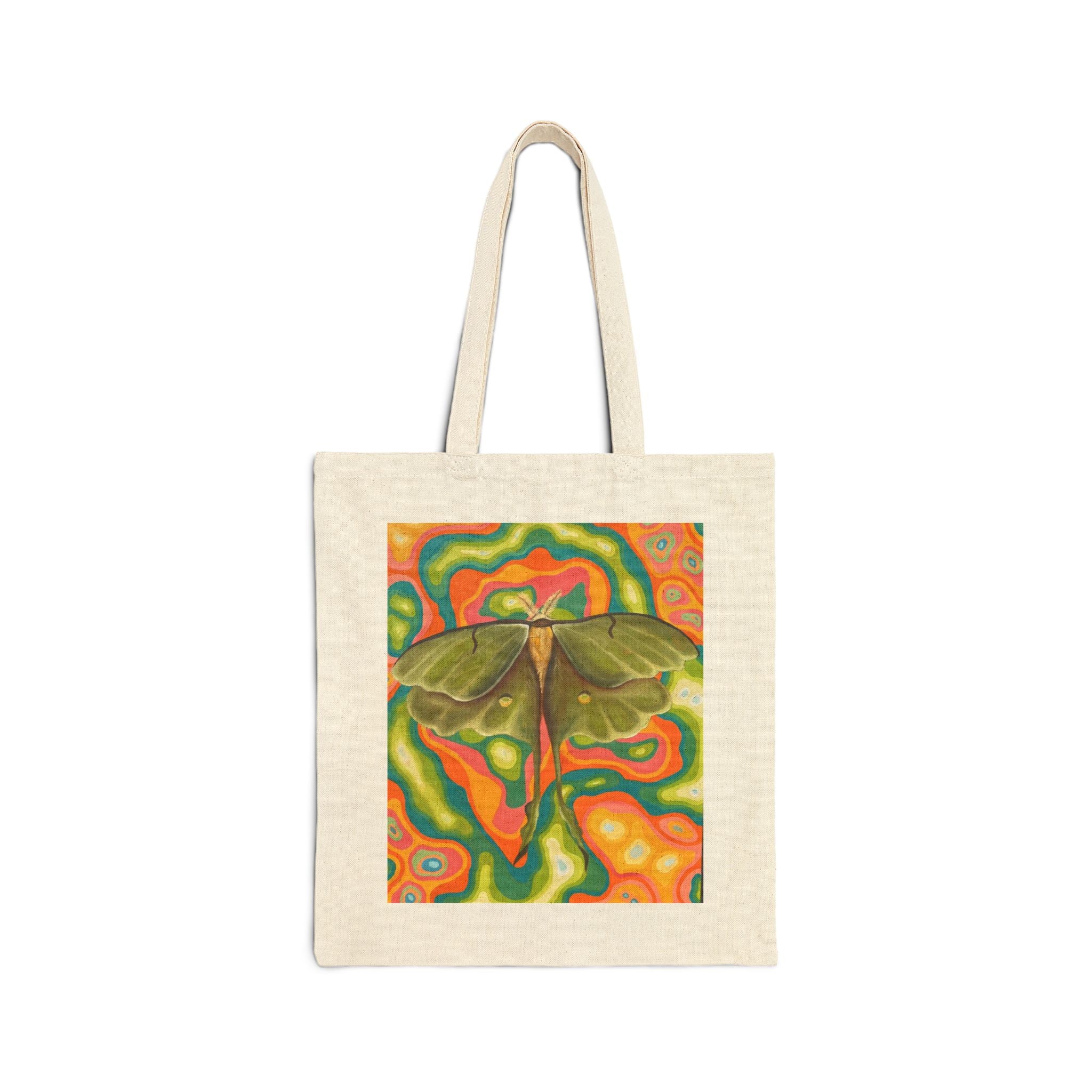 Abstract Lunar Moth Canvas Tote Bag