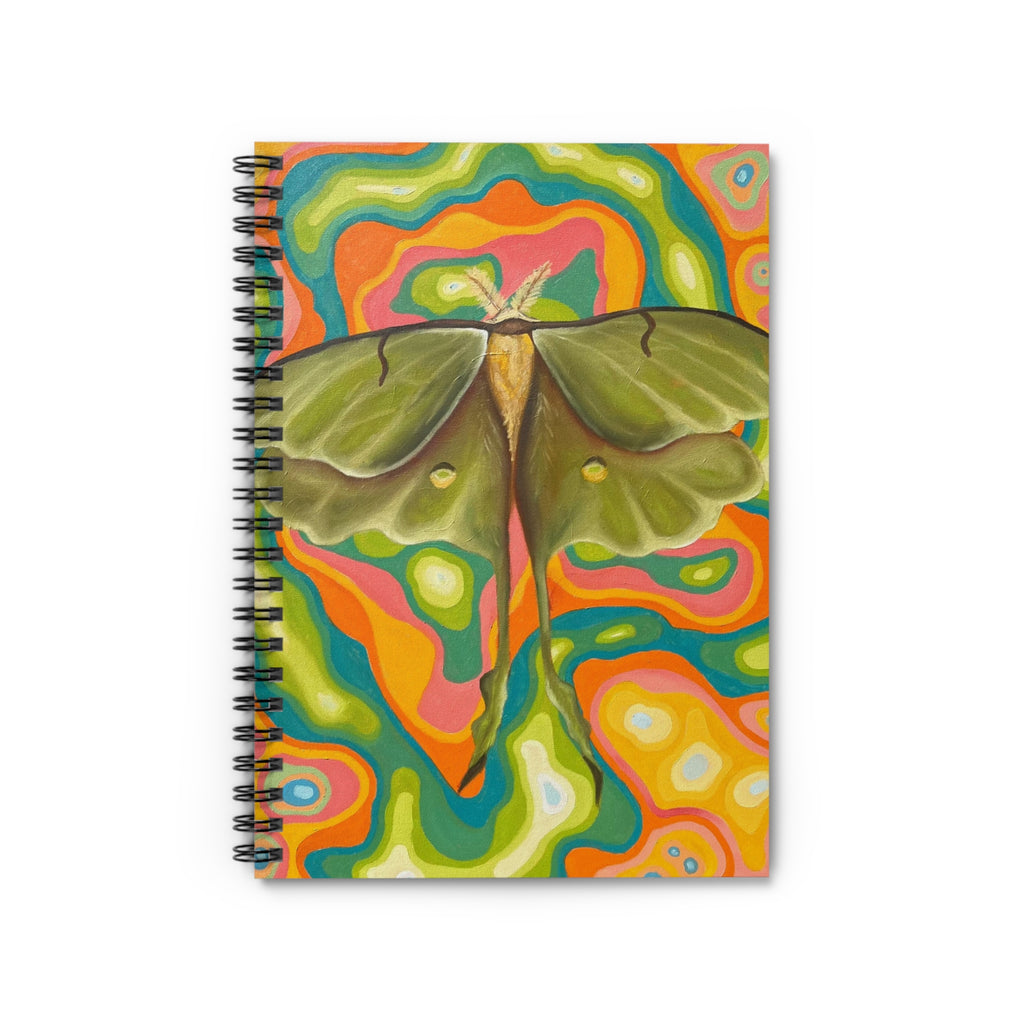 Abstract Lunar MothSpiral Notebook
