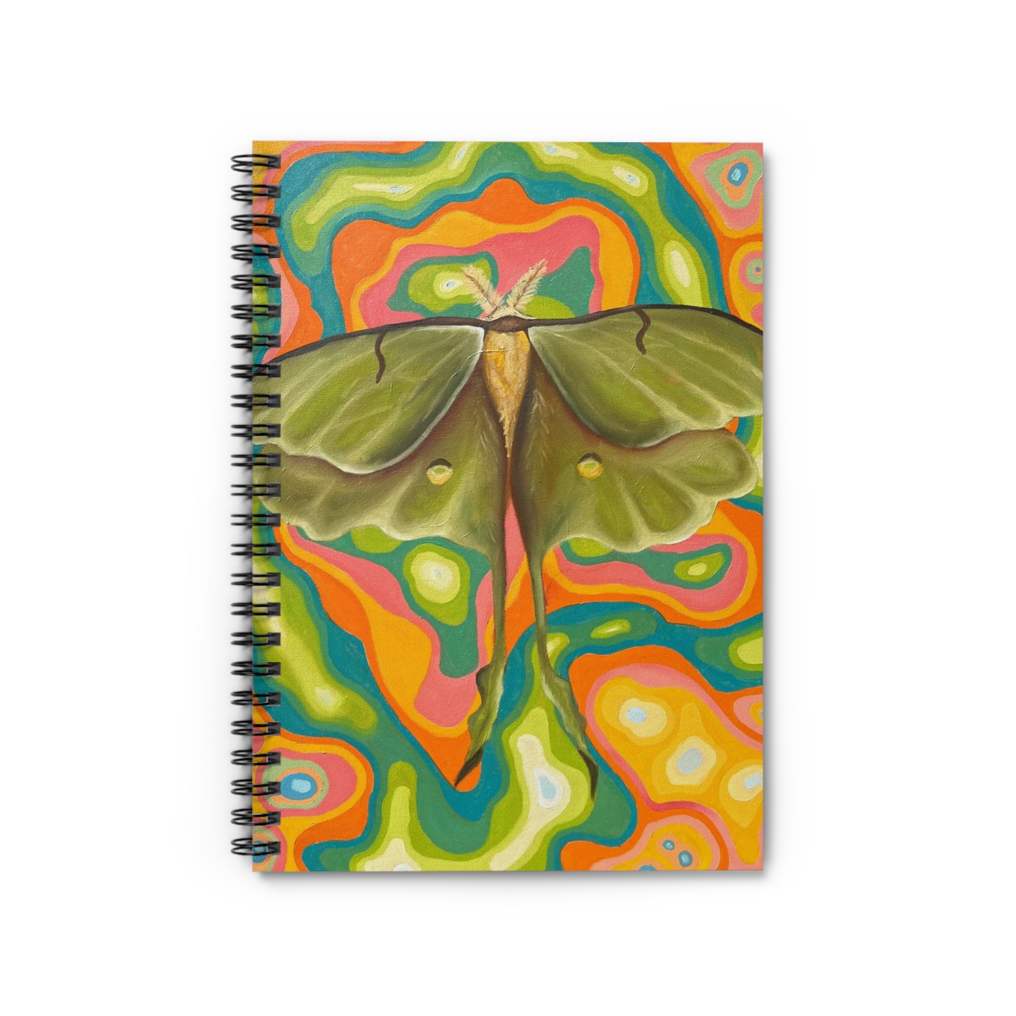 Abstract Lunar MothSpiral Notebook