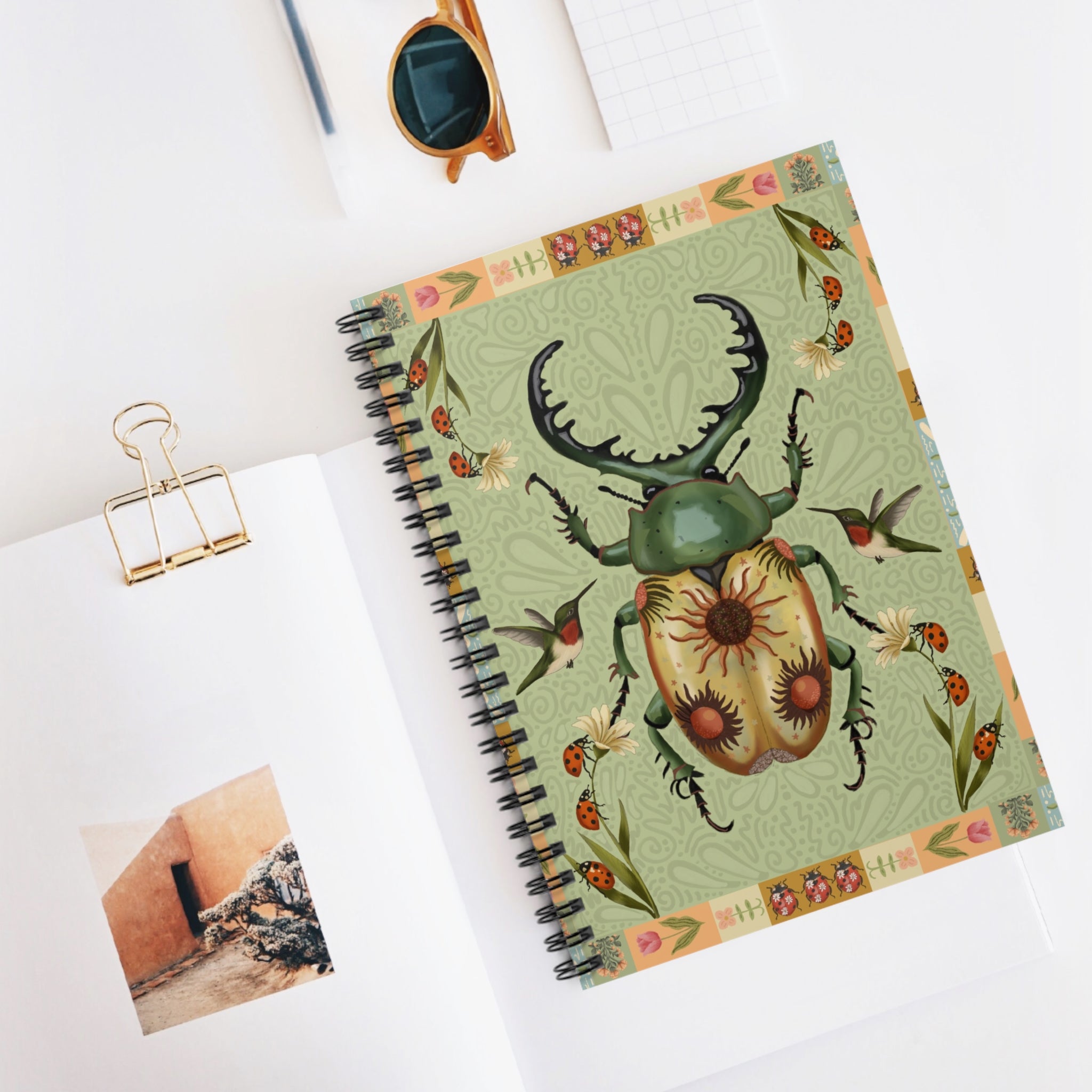 The Sun Beetle Spiral Notebook