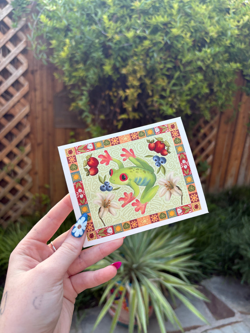 Folk Art Tree Frog Fine Art Print