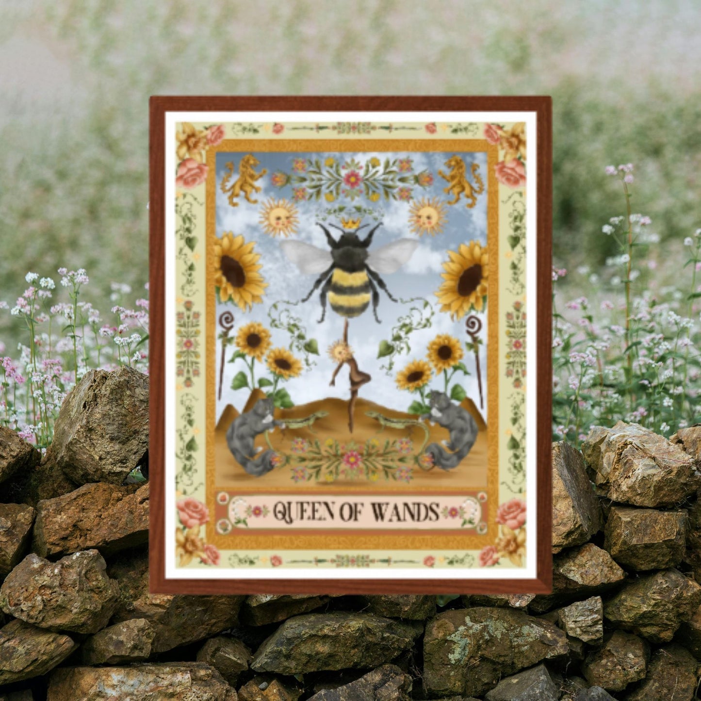 The Queen of Wands Fine Art Print - The Tarot Card Collection