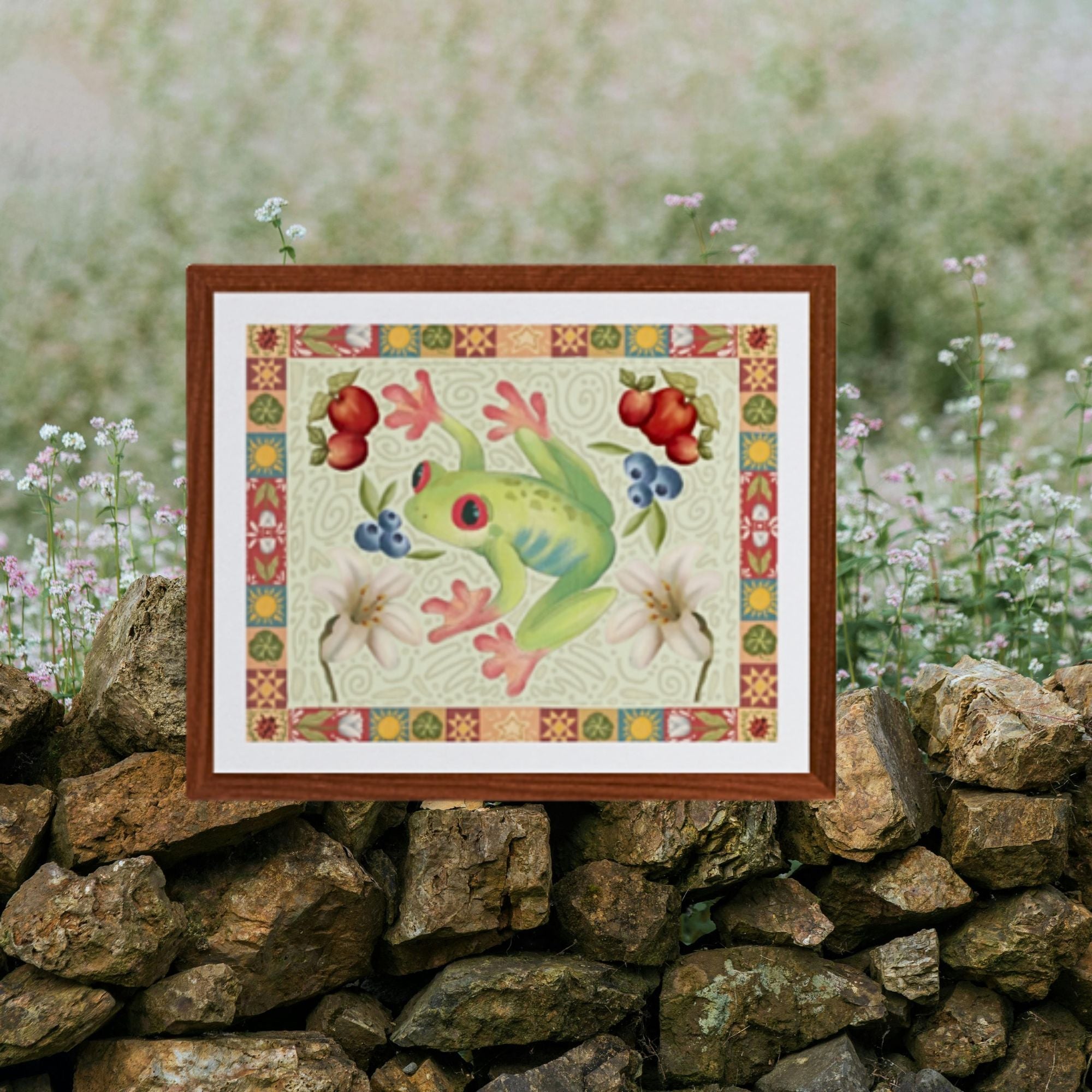 Folk Art Tree Frog Fine Art Print