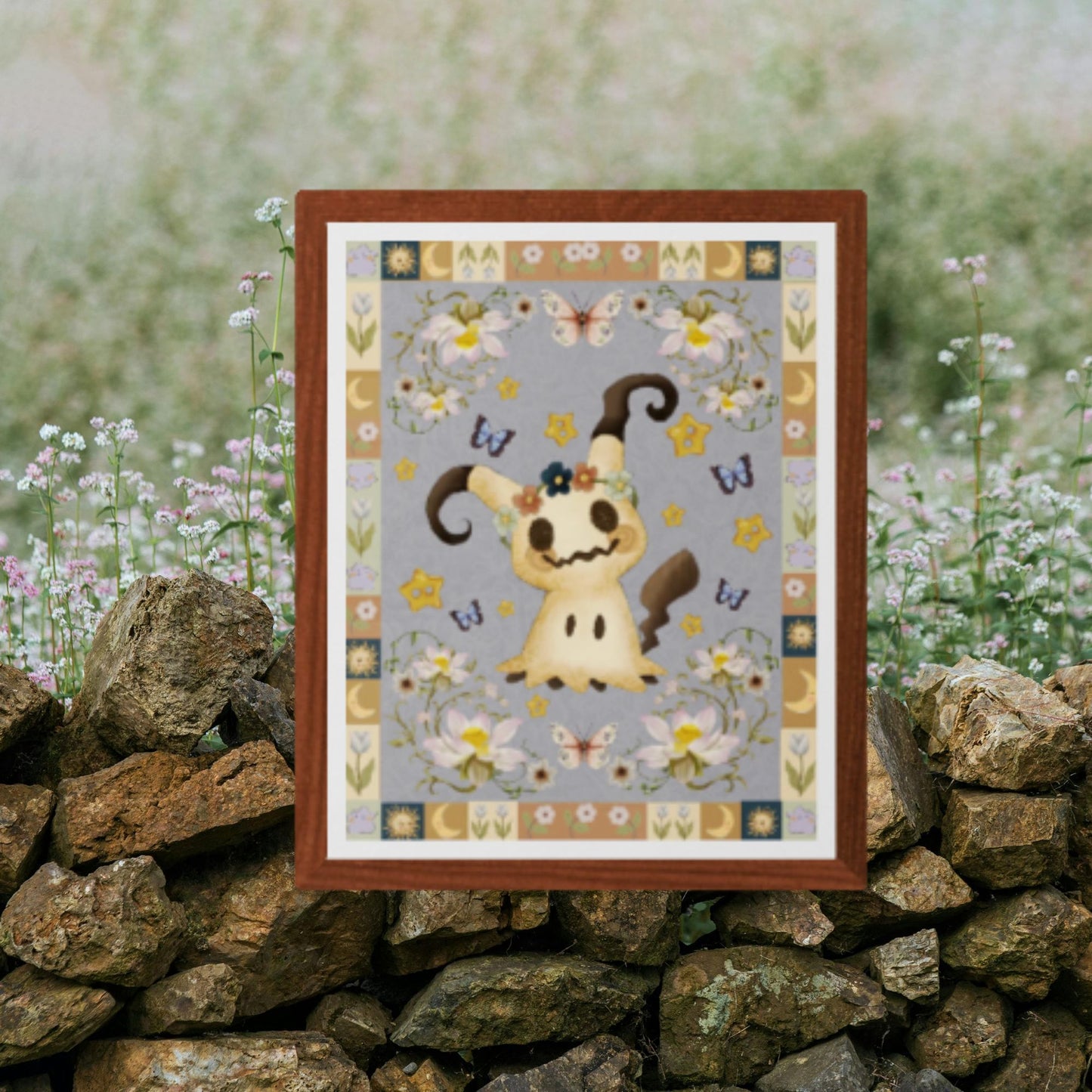 Folk Art Dream Fairy Poke Fine Art Print - The Poke Collection