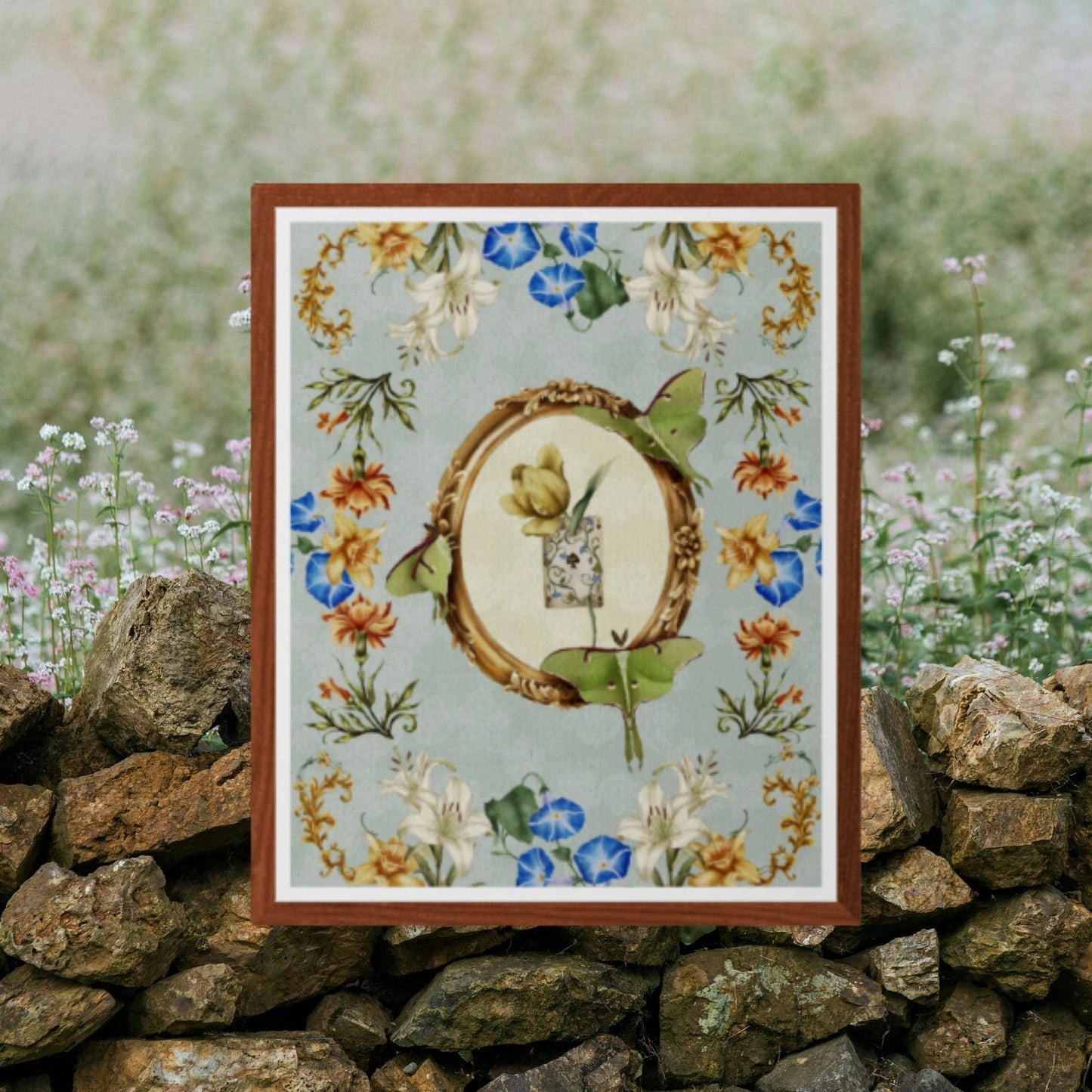 The Folk Art Ace Tulip Fine Art Print - Frame Collection