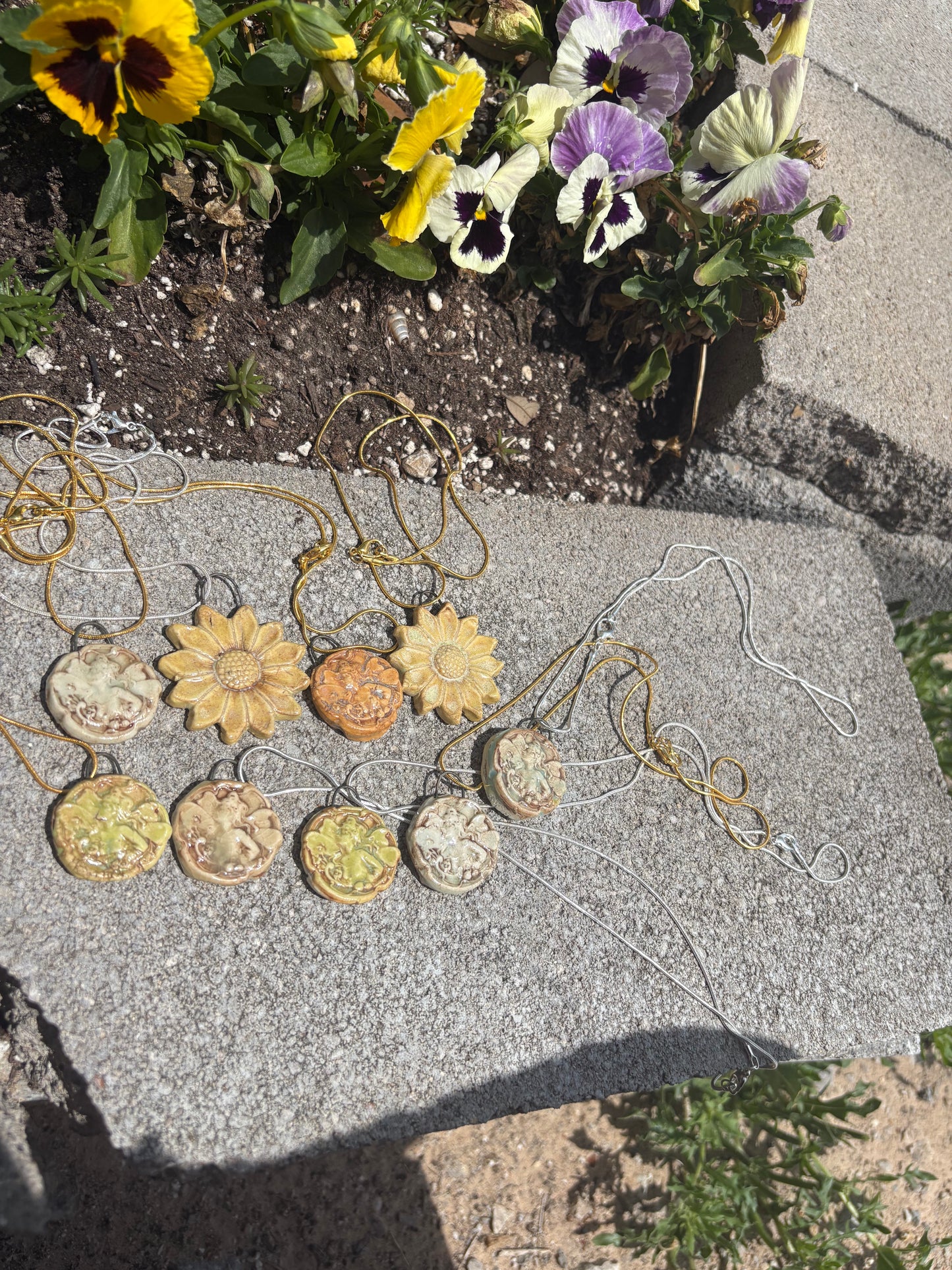 Ceramic Fairy Pendant Necklace