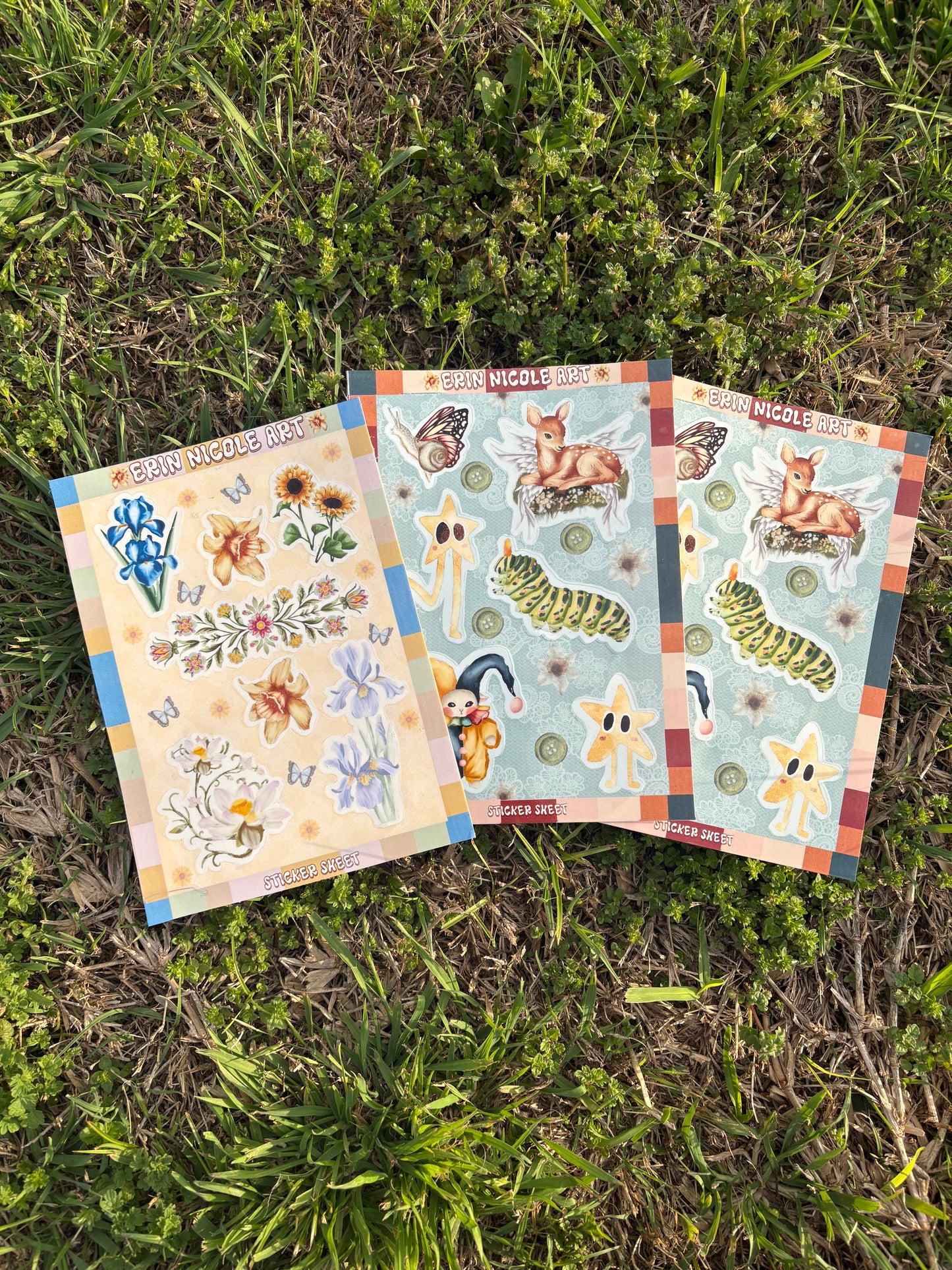 Folky Flowers 5x7 Sticker Sheet
