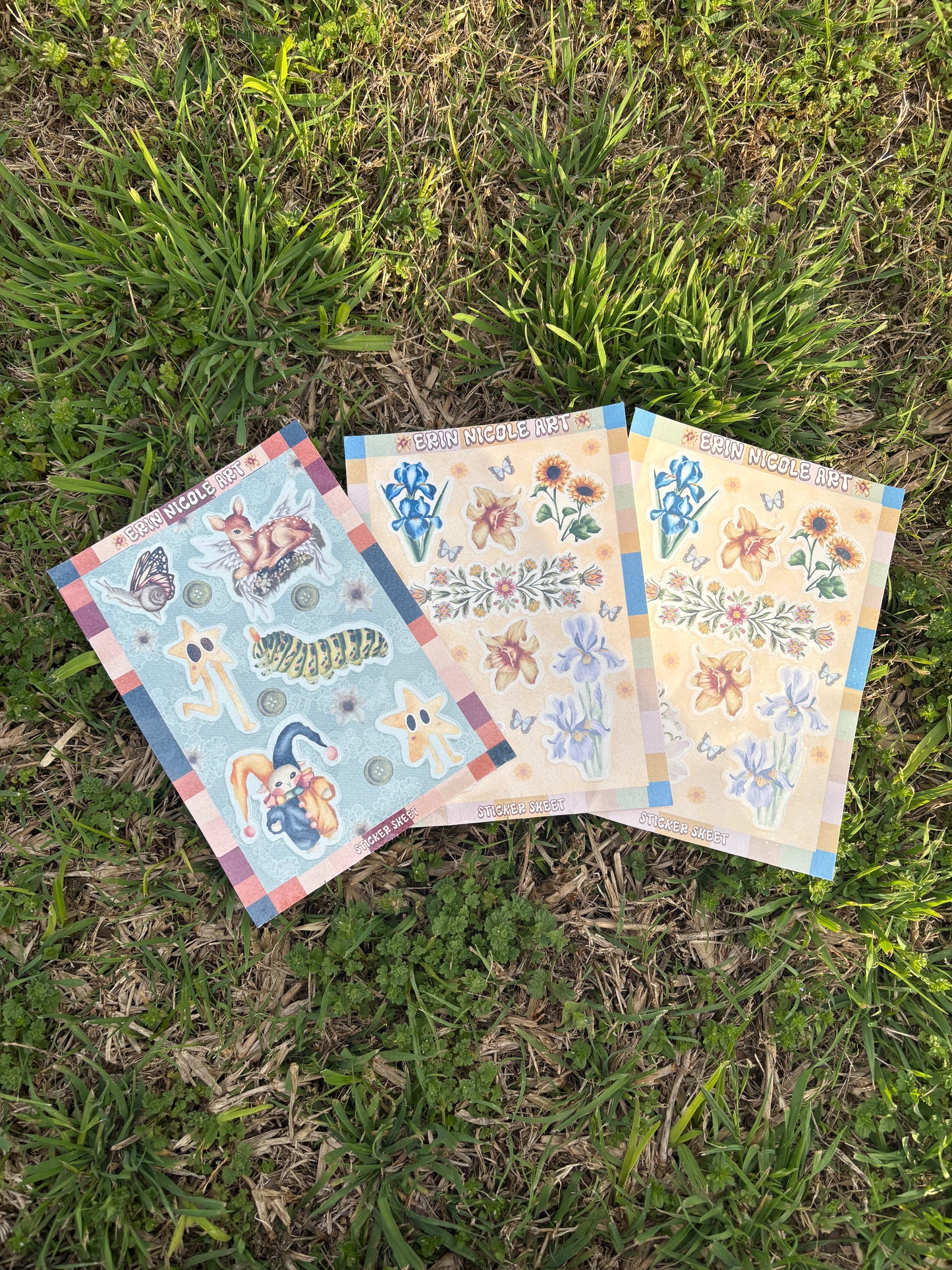 Folky Flowers 5x7 Sticker Sheet