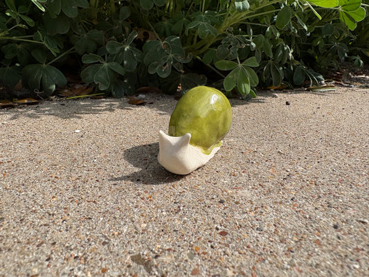Ceramic Snail Buddy - Green Snail
