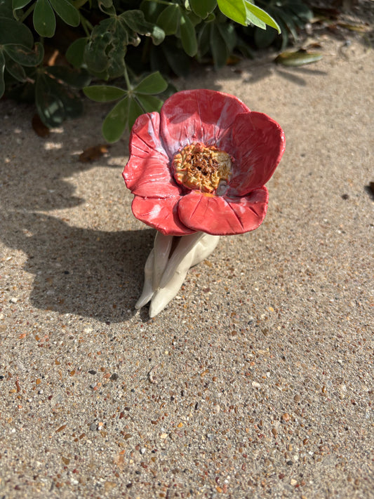 Ceramic Flower Lady - mini statue