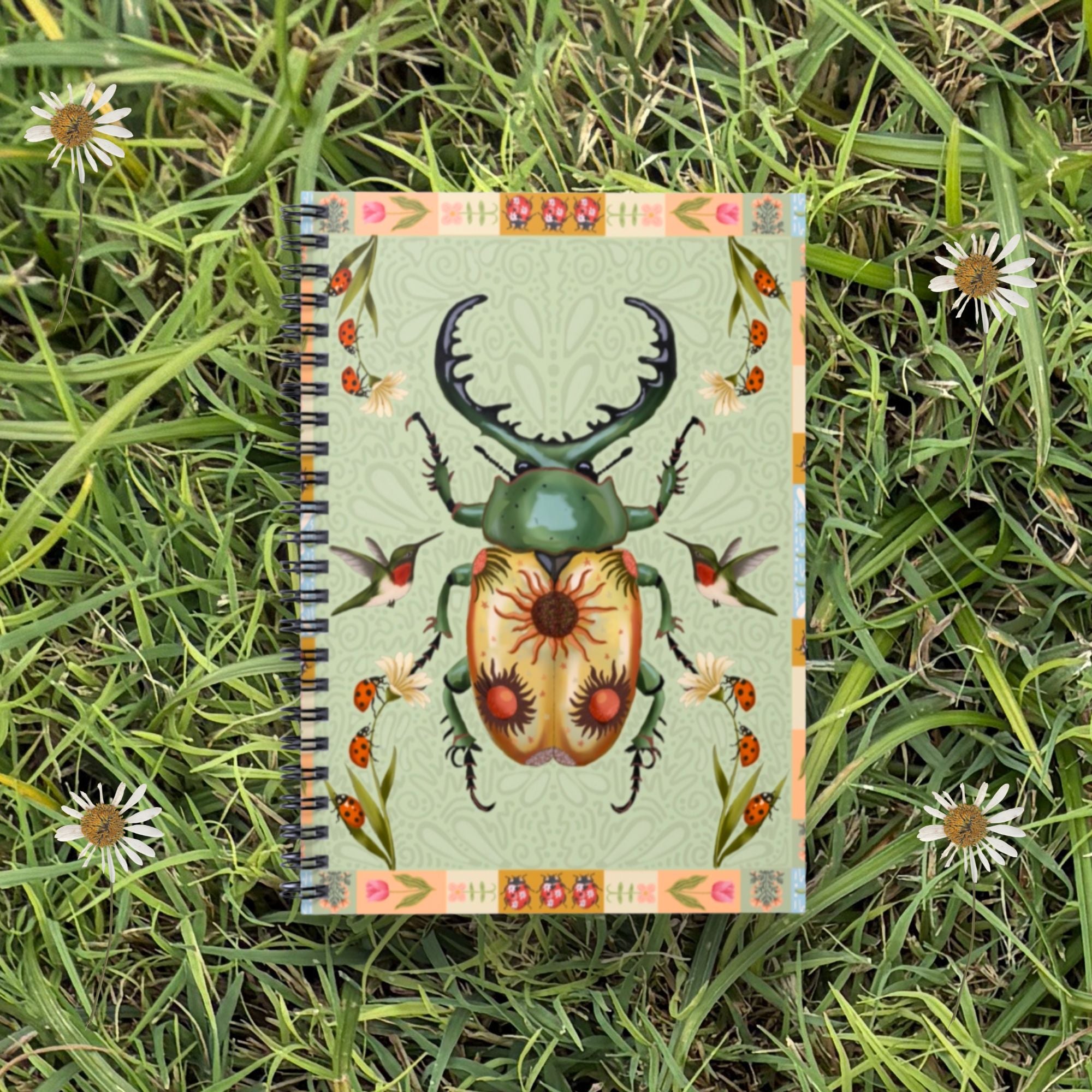 The Sun Beetle Spiral Notebook