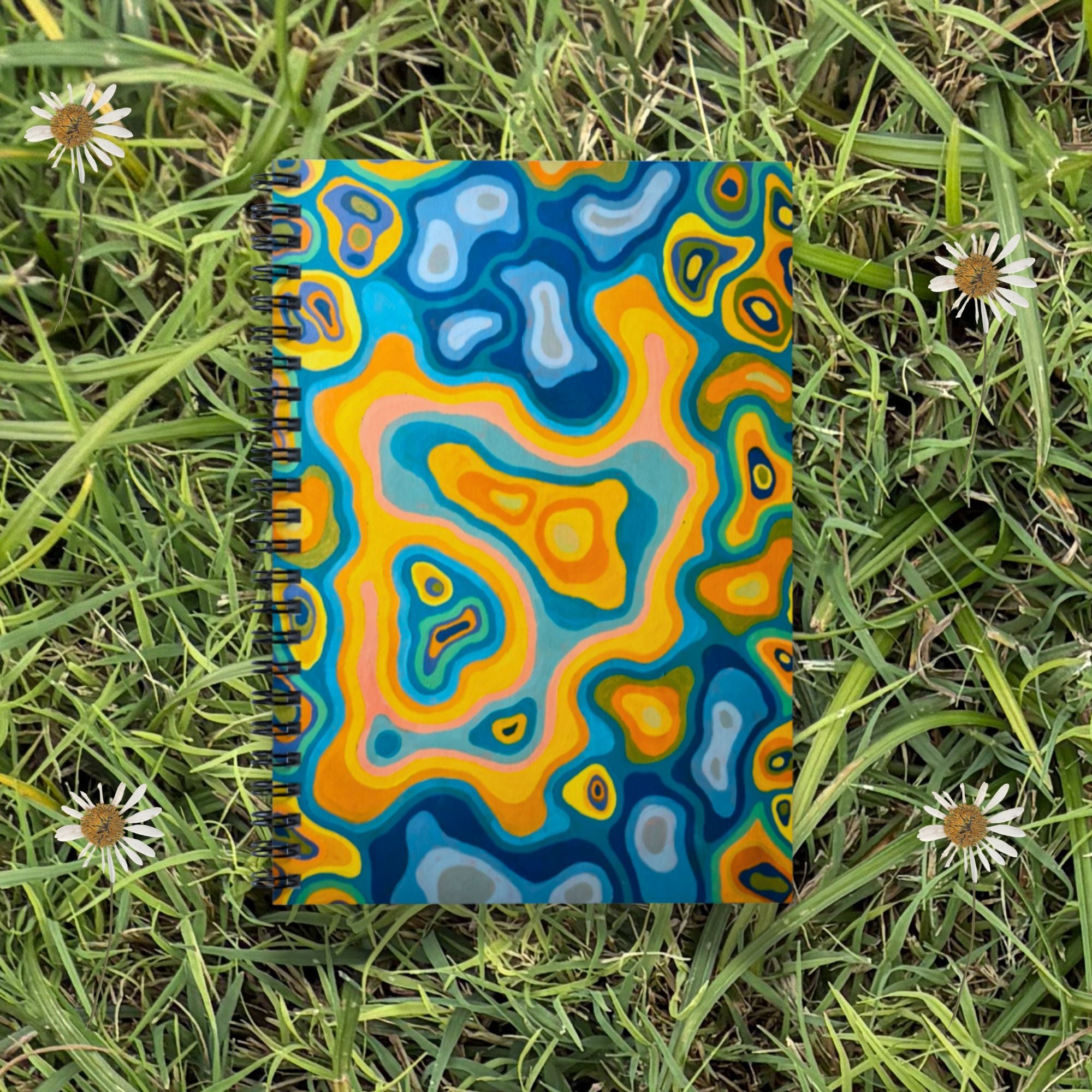 Colorful Abstract Spiral Notebook