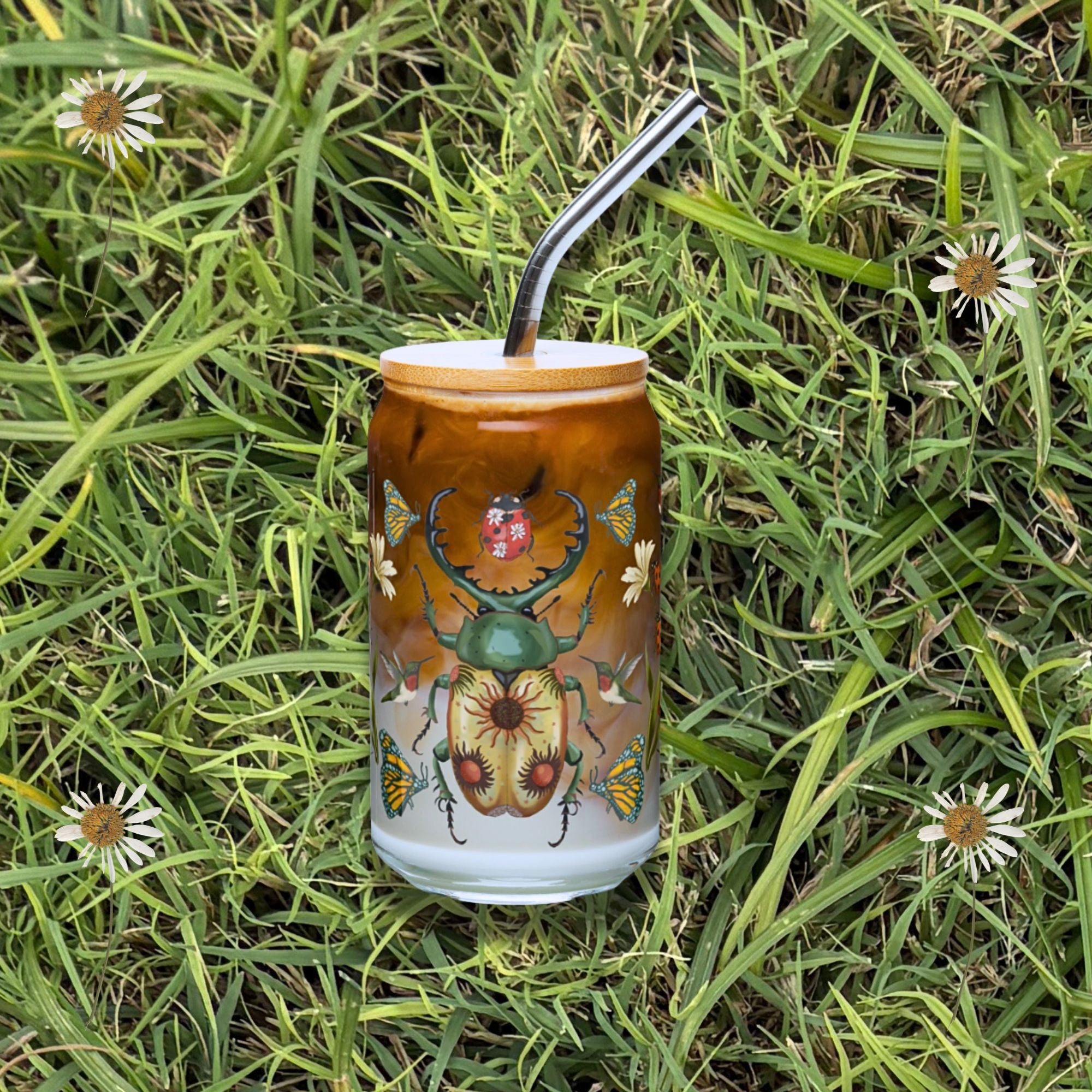 Sun Beetle Glass Cup