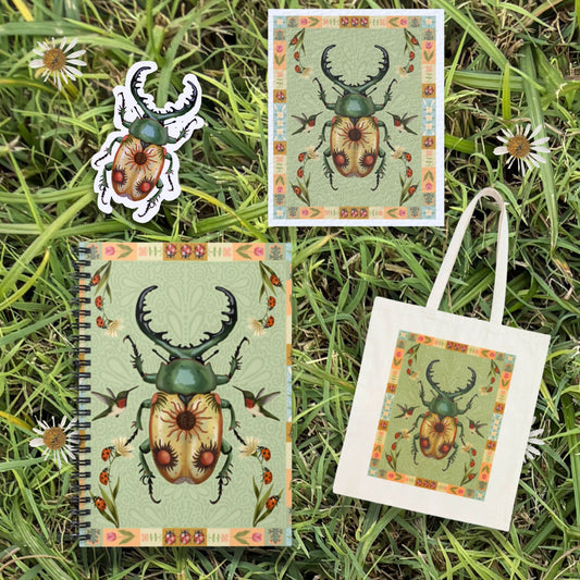 Folk Art Sun Beetle Item Bundle