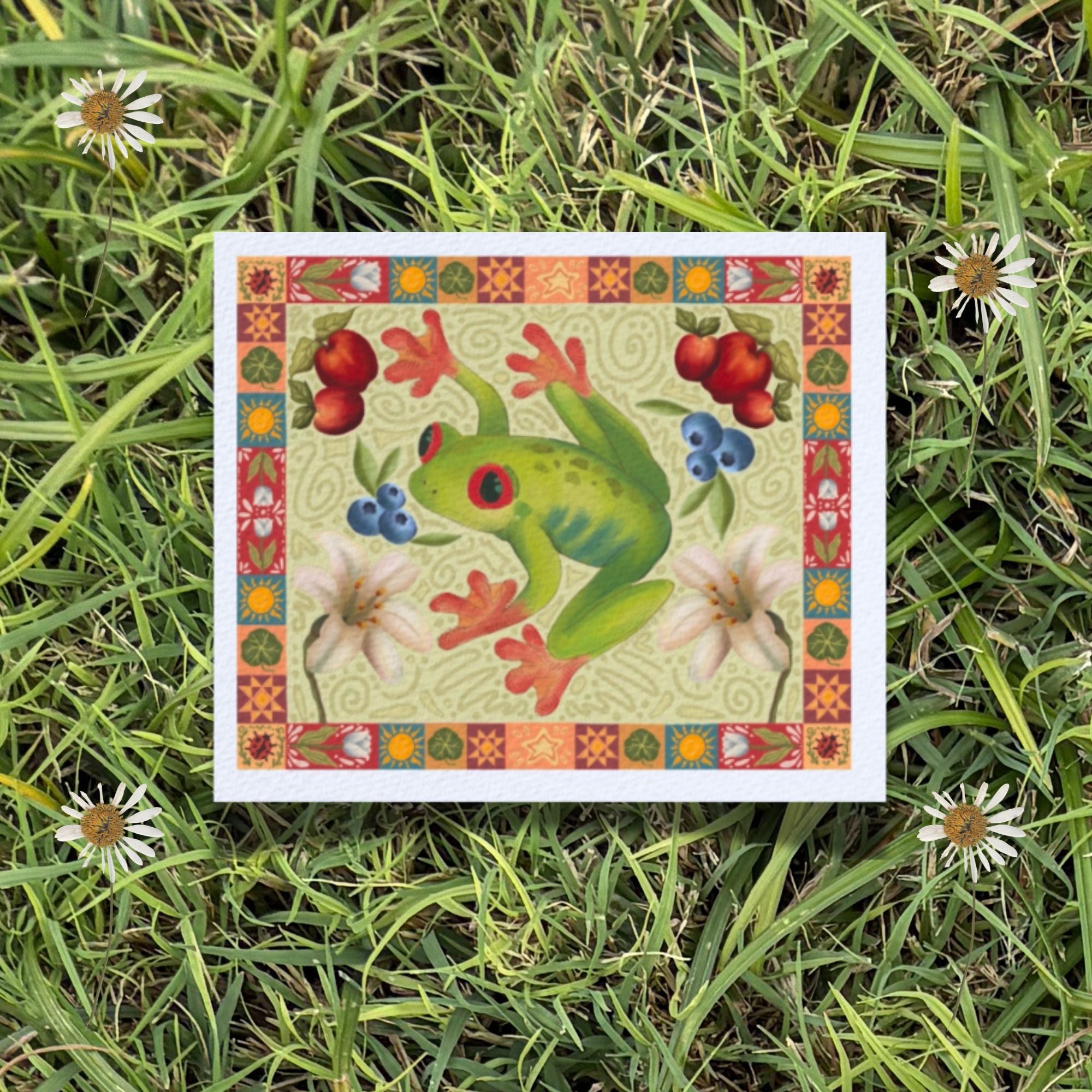Folk Art Tree Frog Fine Art Print