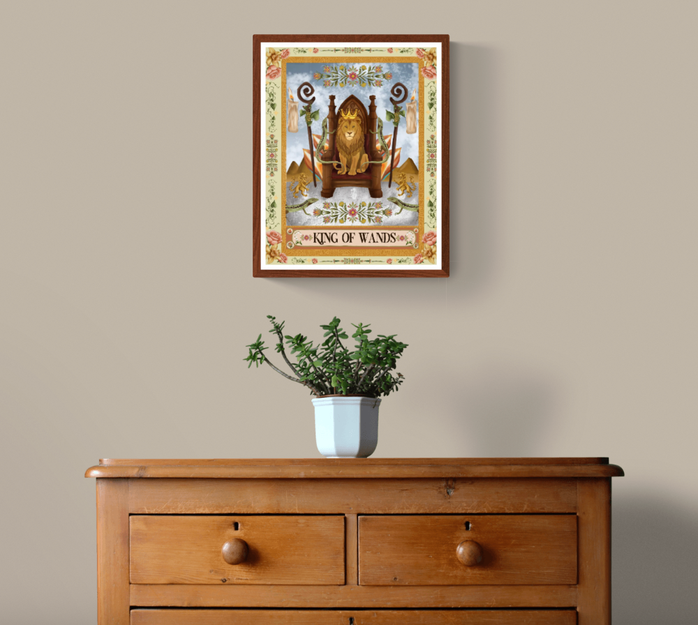 The King of Wands Fine Art Print - The Tarot Card Collection