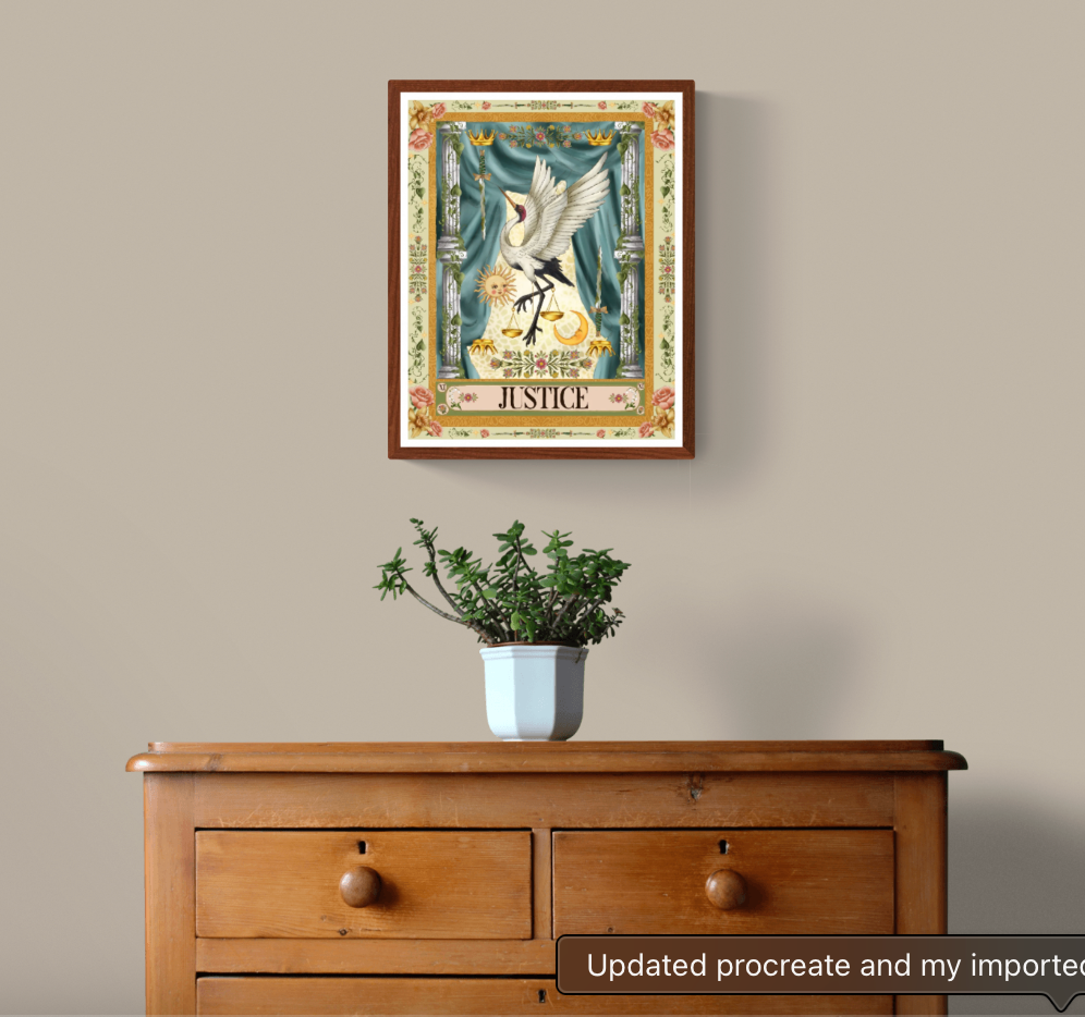 The Justice Card Fine Art Print - The Tarot Card Collection