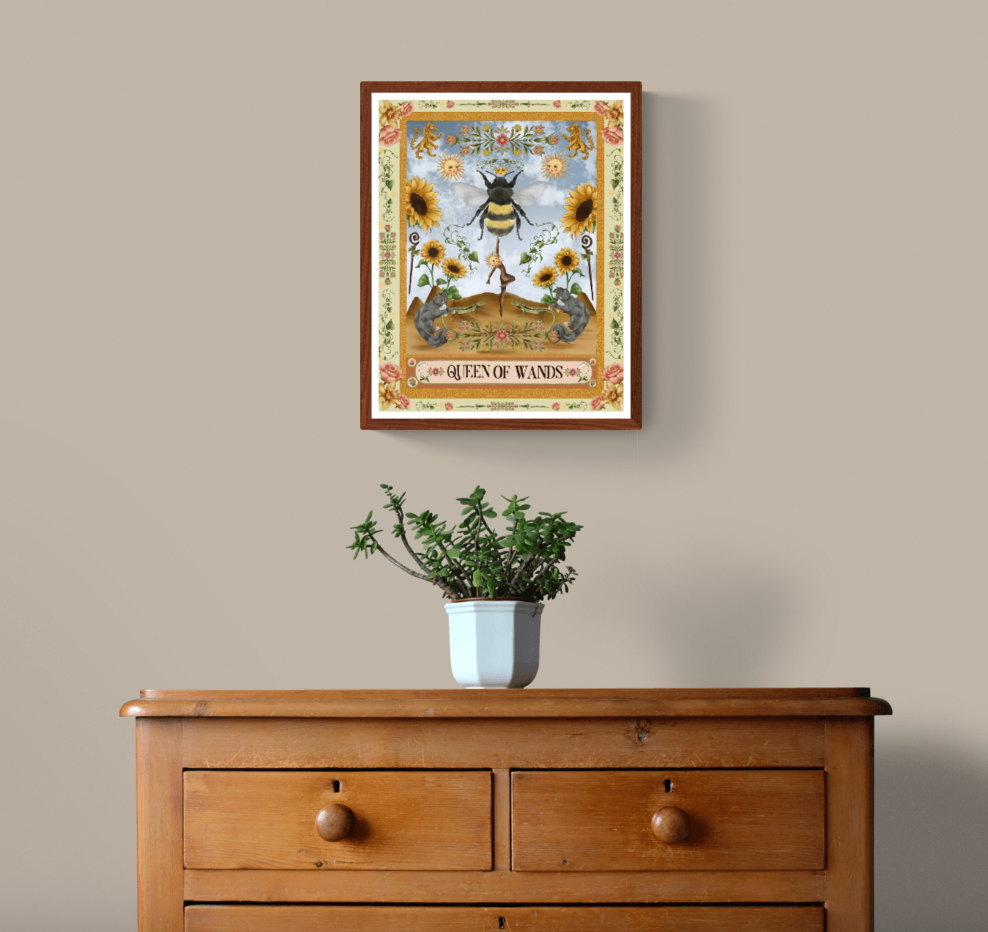 The Queen of Wands Fine Art Print - The Tarot Card Collection