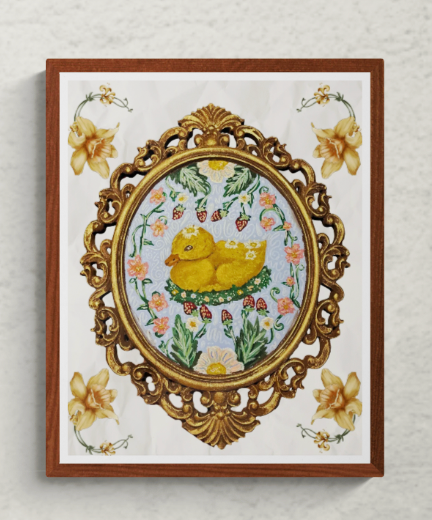 The Folk Art Duck Fine Art Print