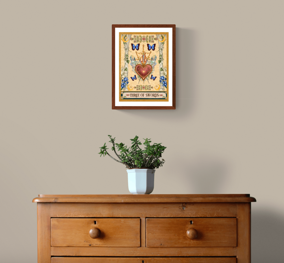 The Three of Swords Fine Art Print - The Tarot Card Collection