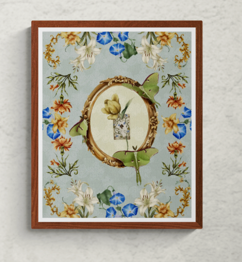 The Folk Art Ace Tulip Fine Art Print - Frame Collection