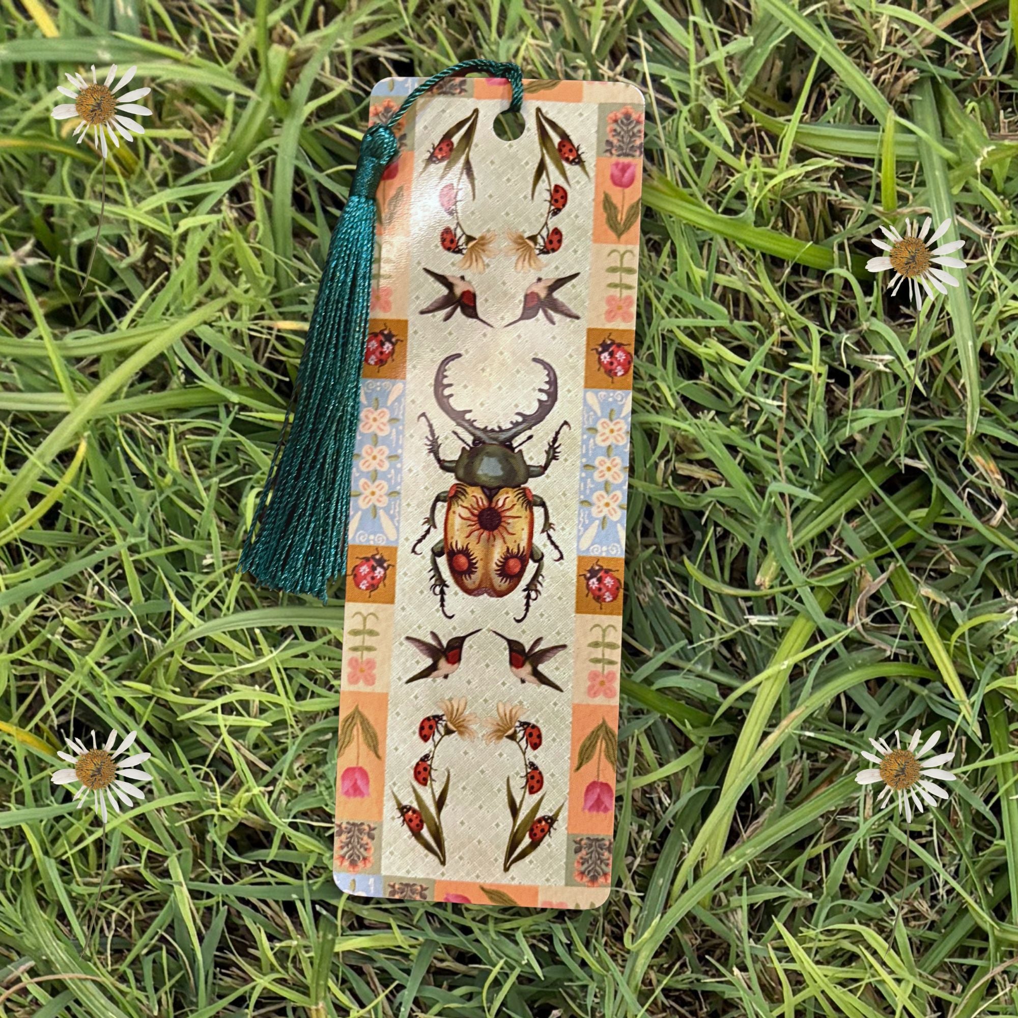 Folk Art Sun Beetle Bookmark