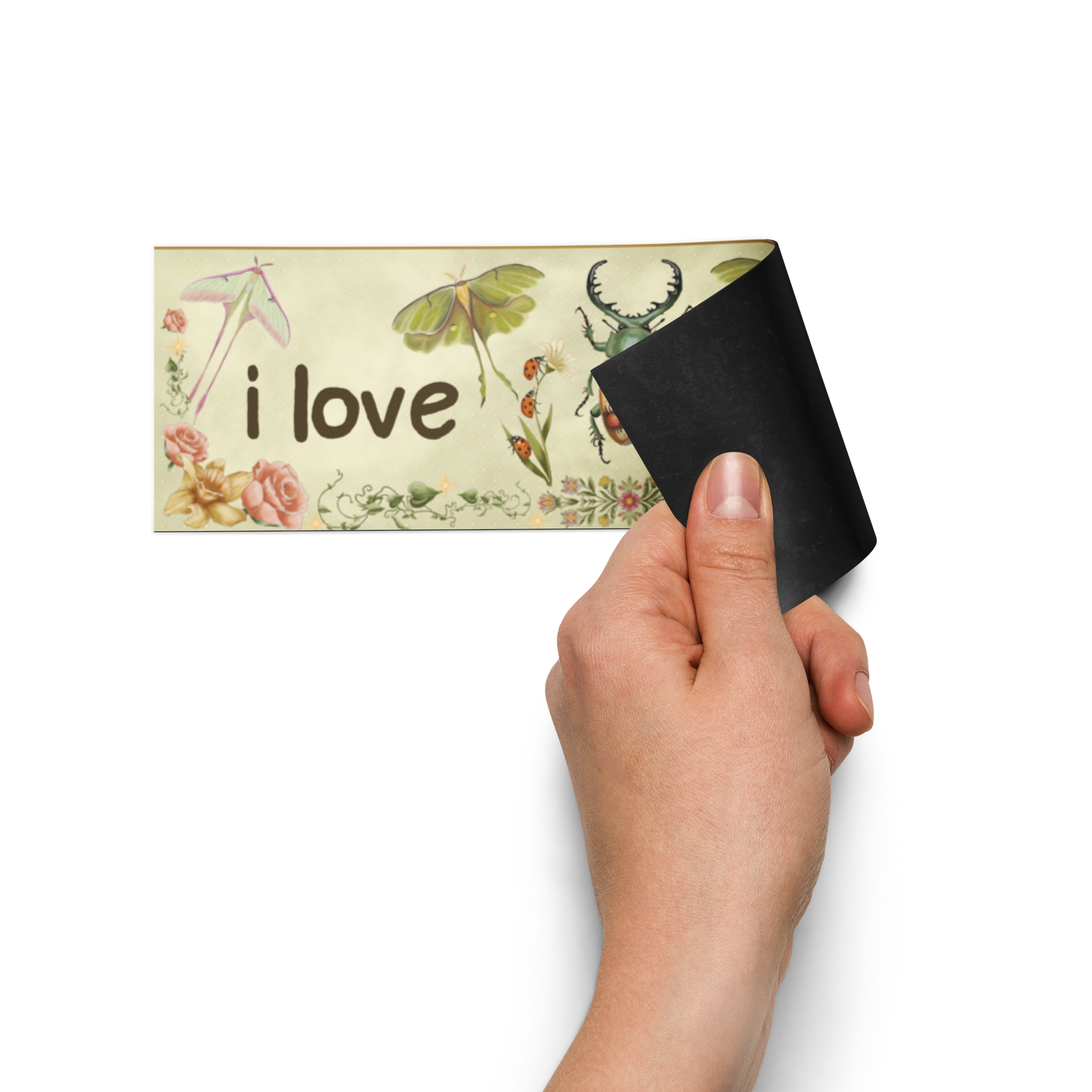 i love bugs 10x3 Inch Car Magnet