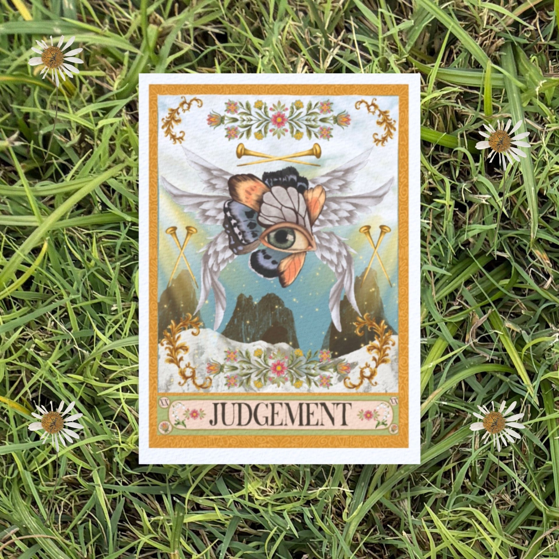 5x7 Folk Art Tarot Card Fine Art Print "Judgement"