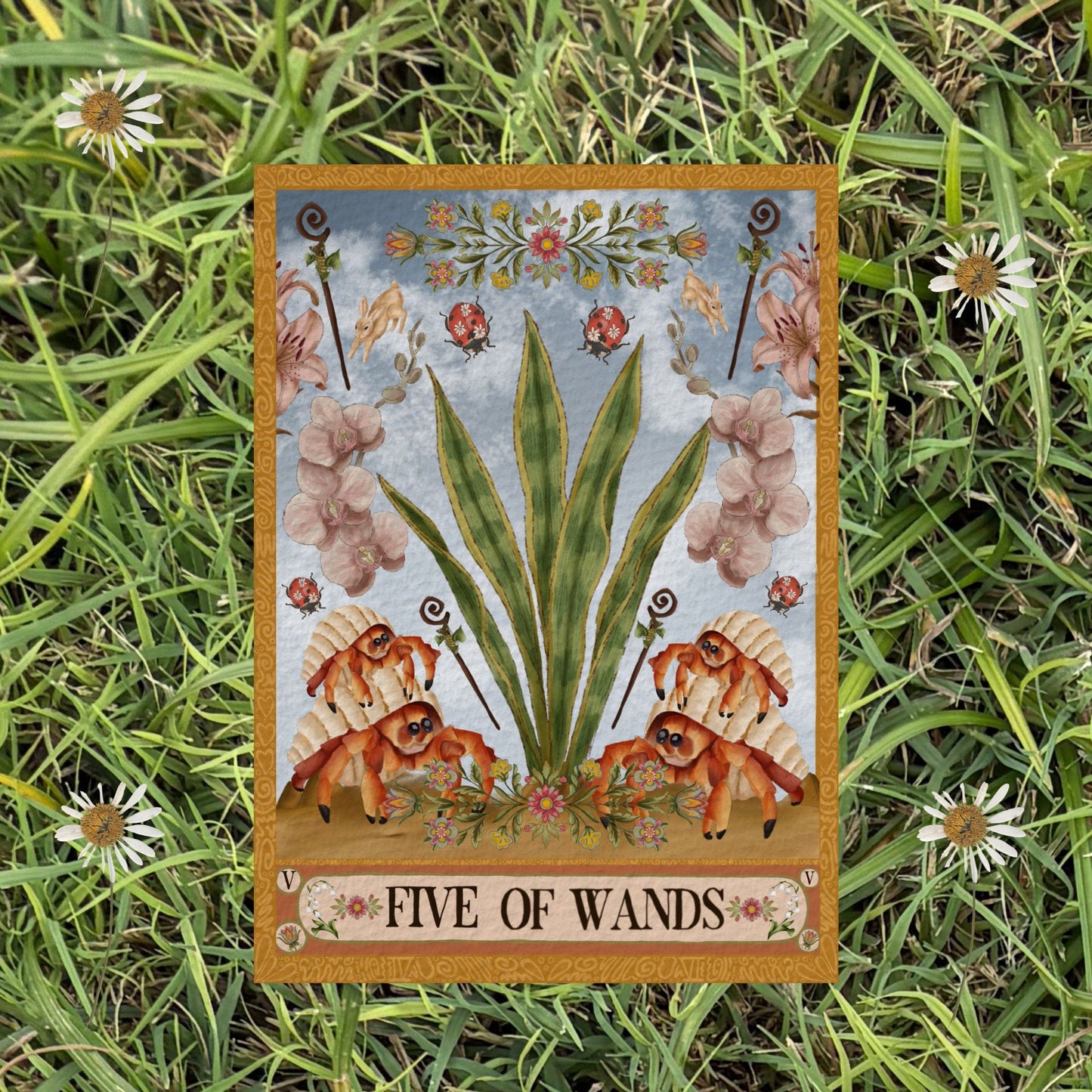 The Five of Wands Fine Art Print - The Tarot Card Collection