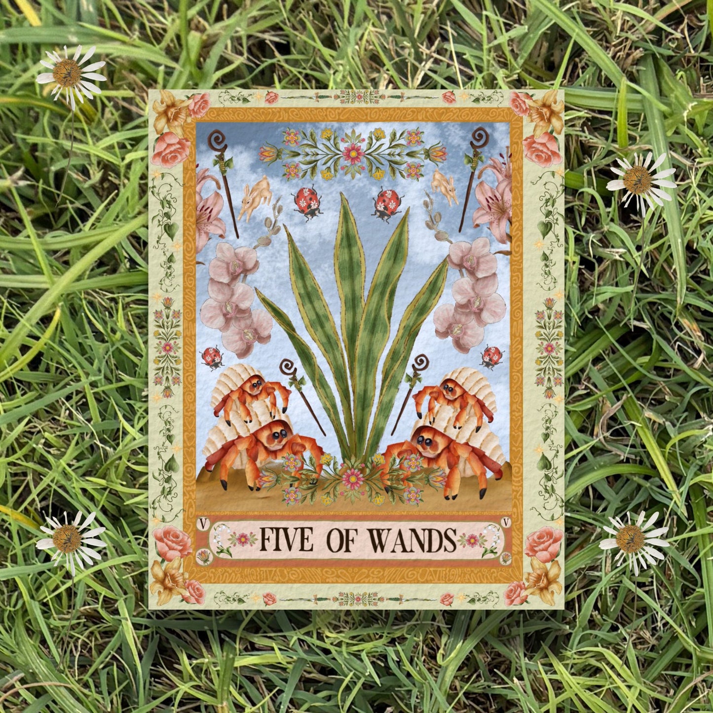 The Five of Wands Fine Art Print - The Tarot Card Collection