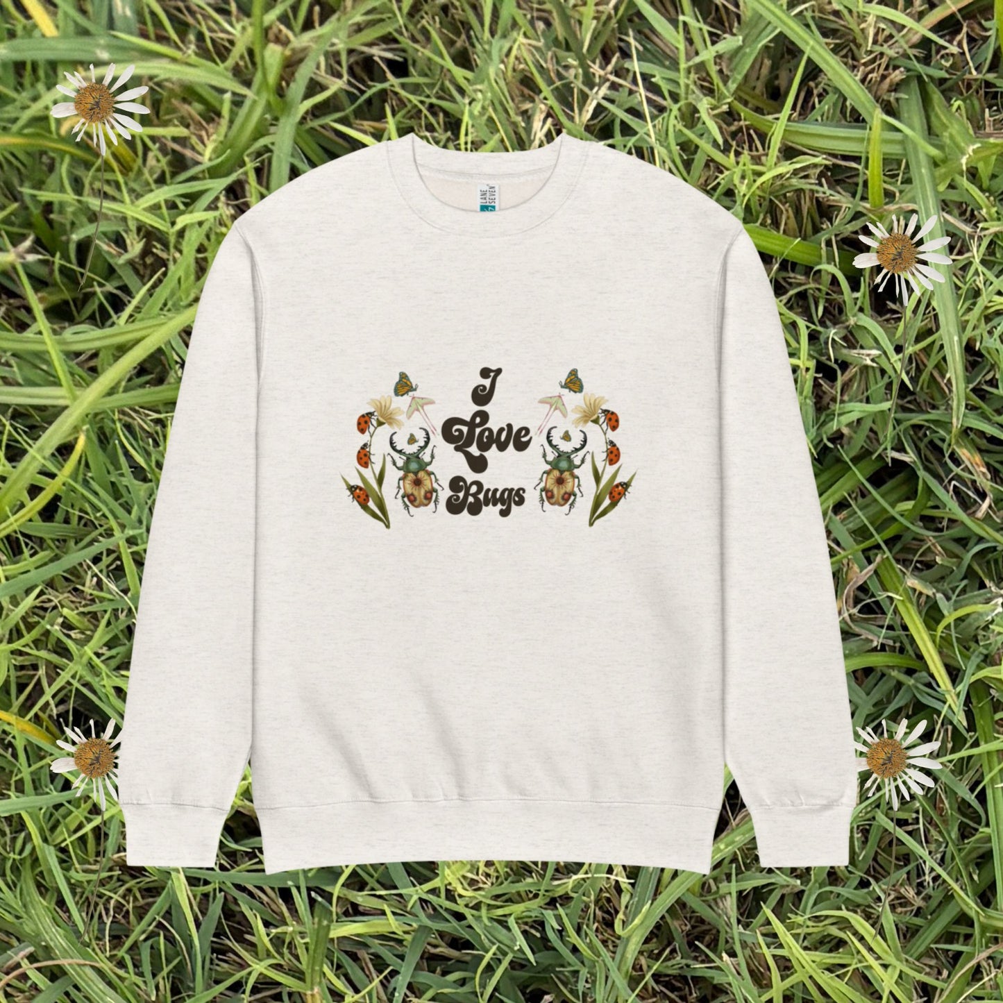 I Love Bugs Unisex Crew Neck Sweatshirt