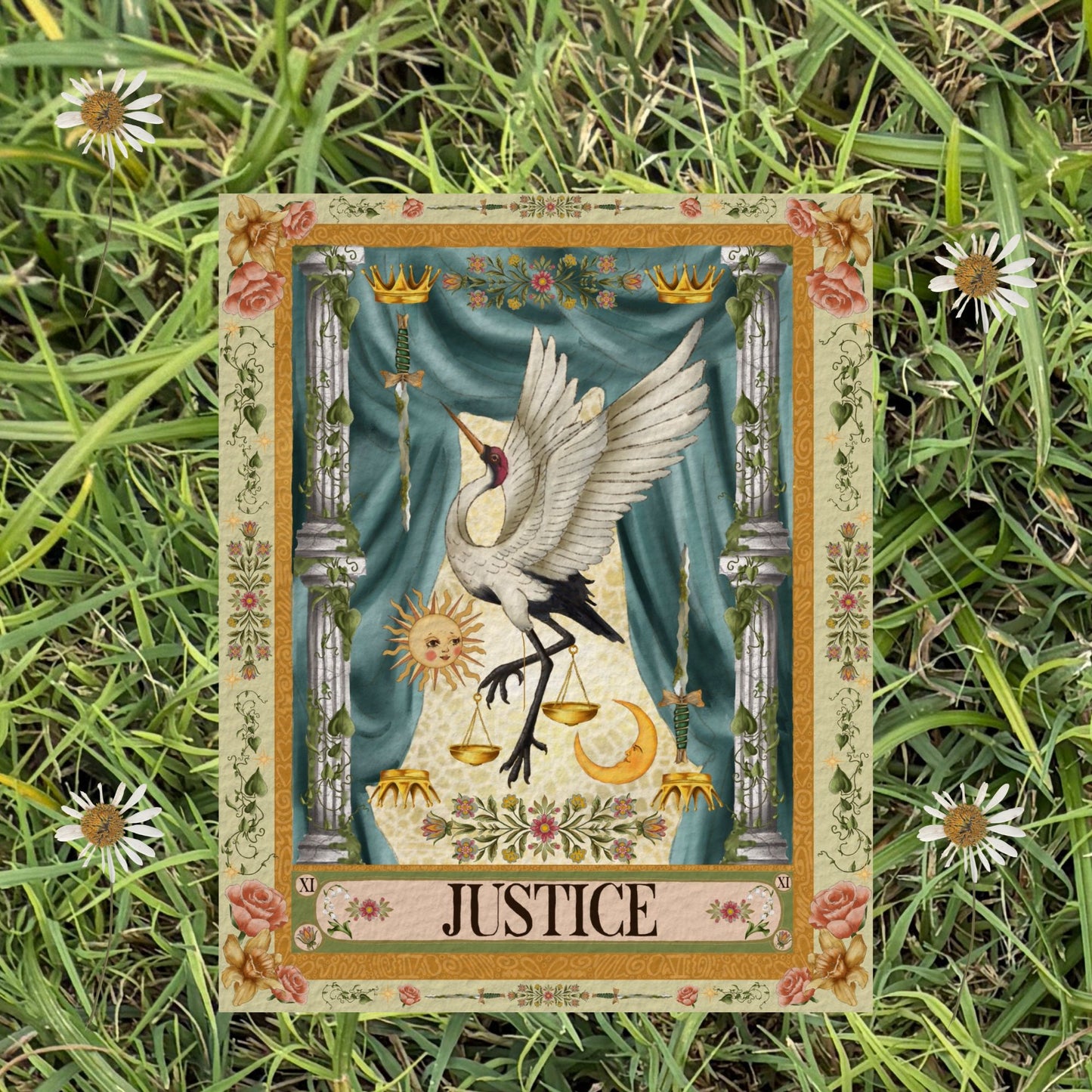 The Justice Card Fine Art Print - The Tarot Card Collection