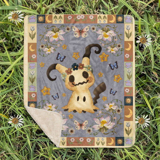 Folk Art Mimi Poke Sherpa blanket