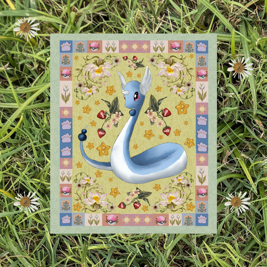 Folk Art Air Dragon Poke Fine Art Print - The Poke Collection