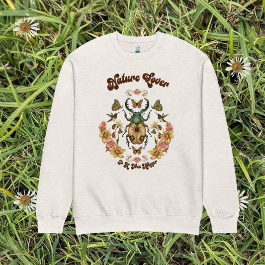 Nature Lover and a Tree Hugger Unisex Crew Neck Sweatshirt