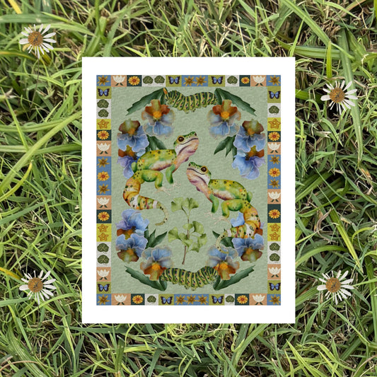The Folk Art Geckos Fine Art Print